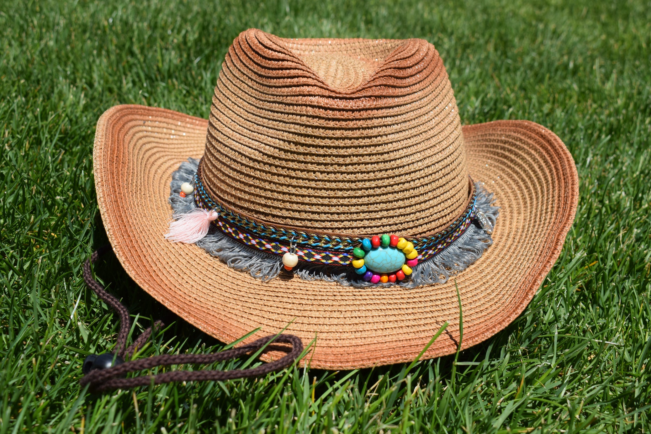 Two Shade 100% Recycled Paper Woven Sun Hat