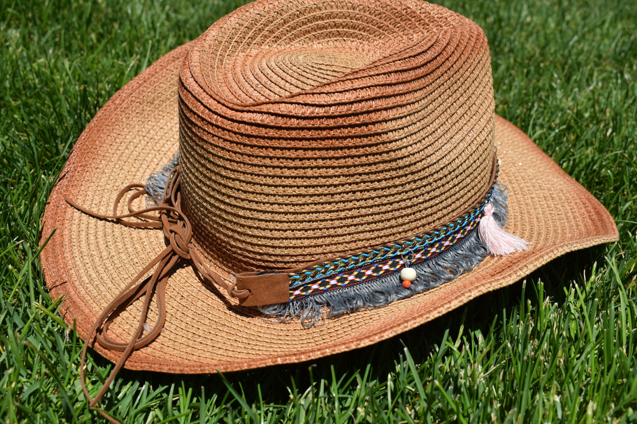 Two Shade 100% Recycled Paper Woven Sun Hat