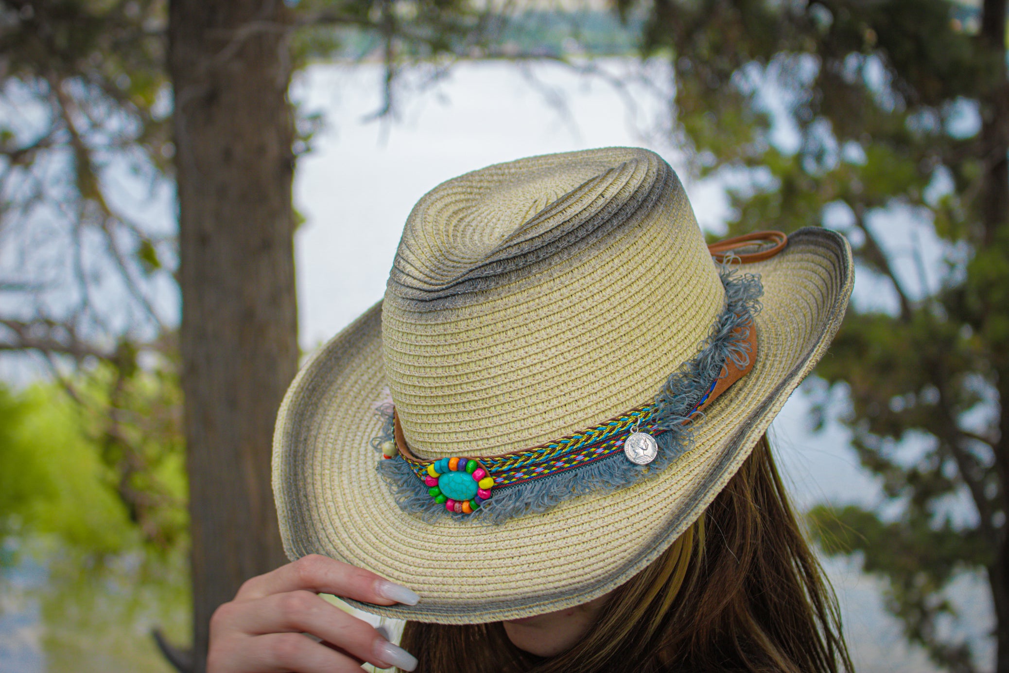 Two Shade 100% Recycled Paper Woven Sun Hat