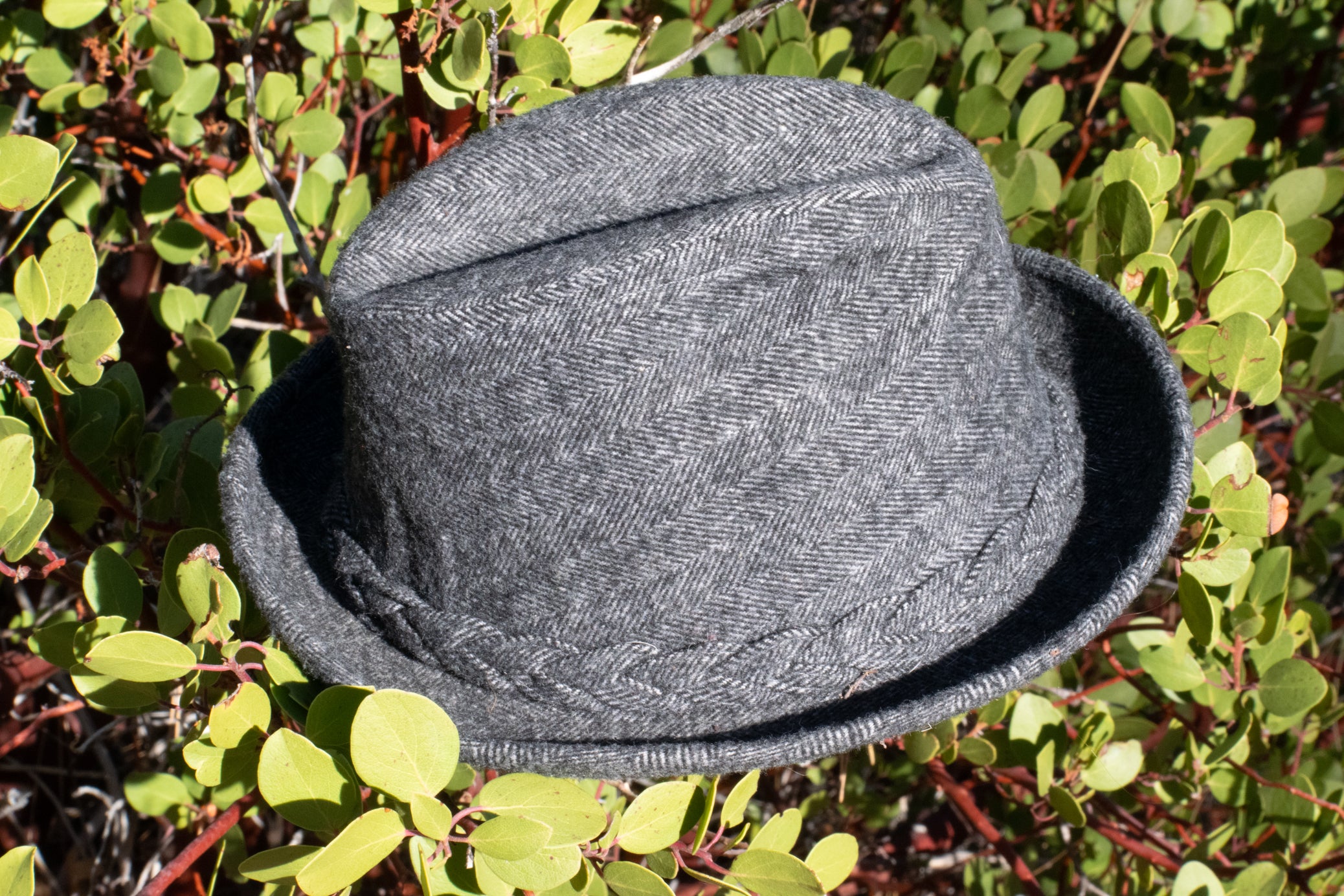 Vintage Stetson Classic Tweed Gray Herringbone Fedora Size 7
