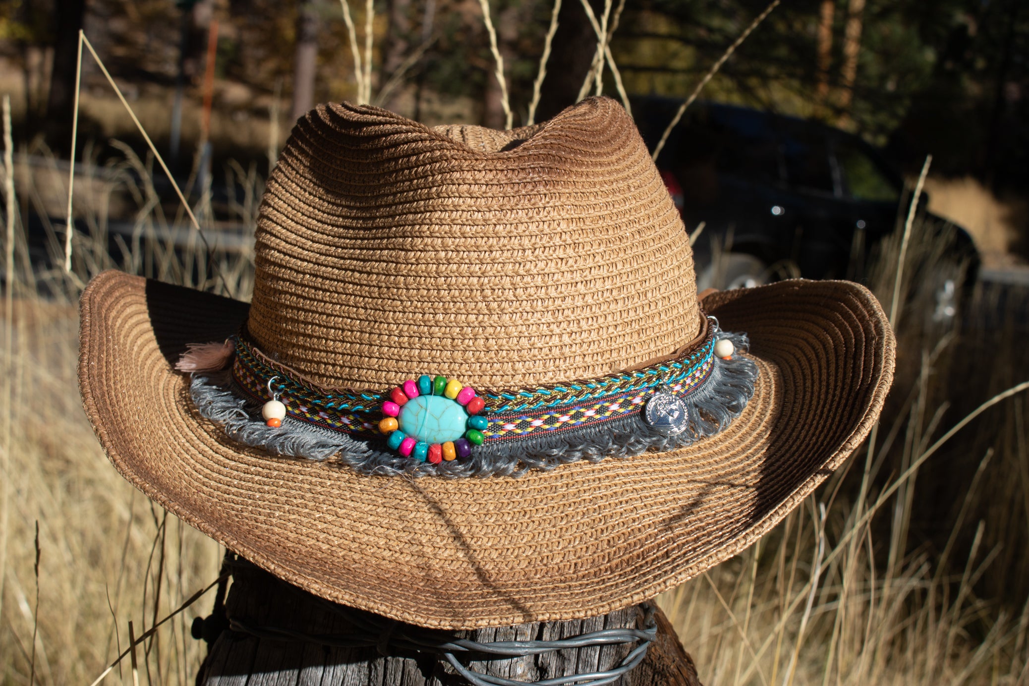 Two Shade 100% Recycled Paper Woven Sun Hat