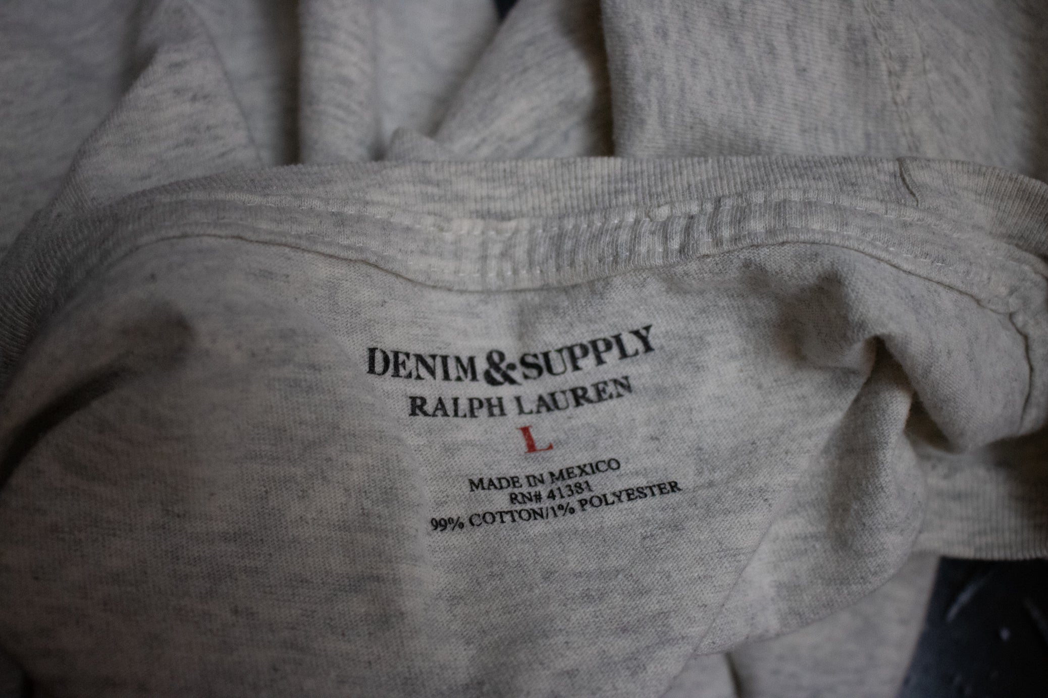 Ralph Lauren Native American Light Grey Color T - Shirt Mens Large