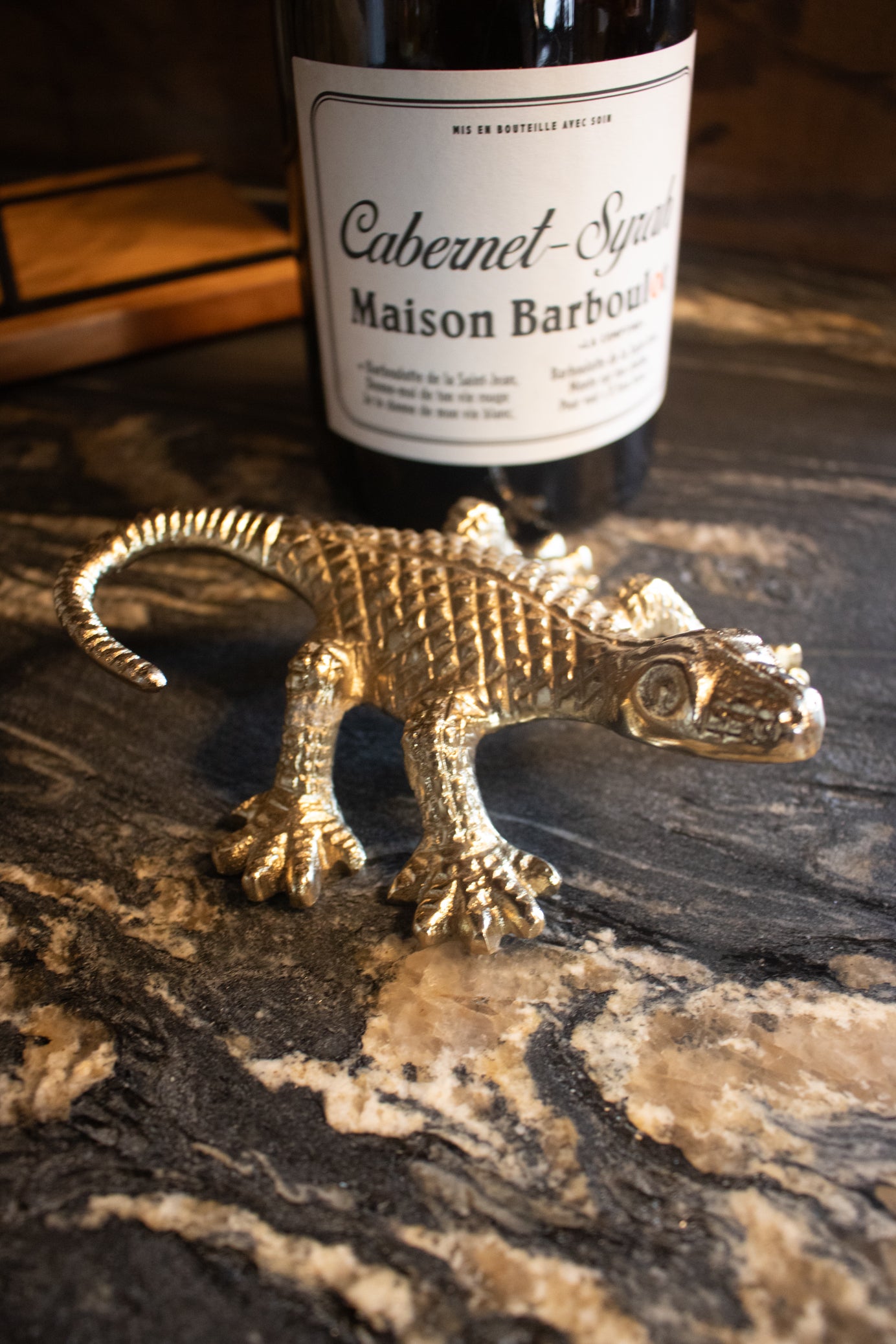 "I am" Bottle Opener Cast Aluminum Lizard