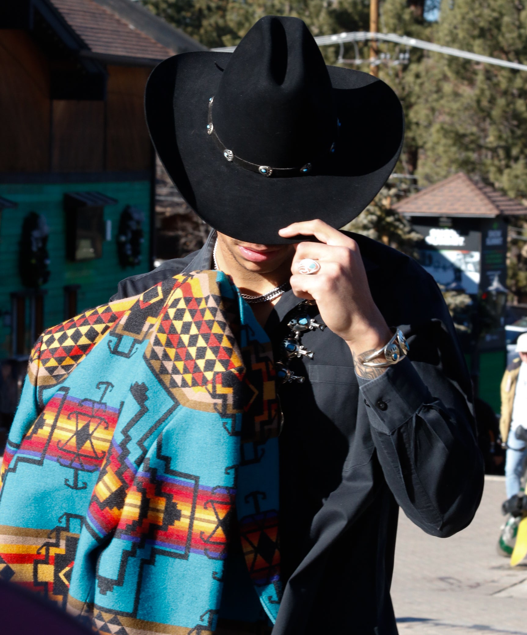 Black XXXX Stetson Cowboy Hat Featuring a Leather Band