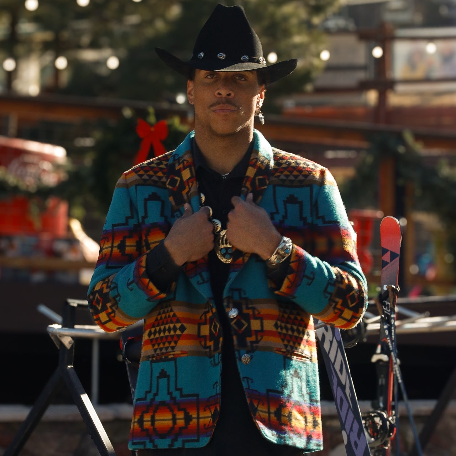 Pendleton Vintage Wool Aztec Blazer Jacket Western Zarape Boho Native Tribal