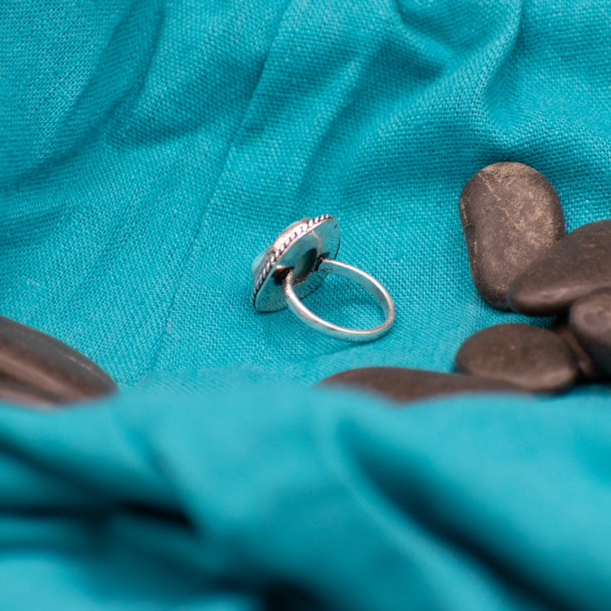 Faux Turquoise Gemstone Ring  Size 6