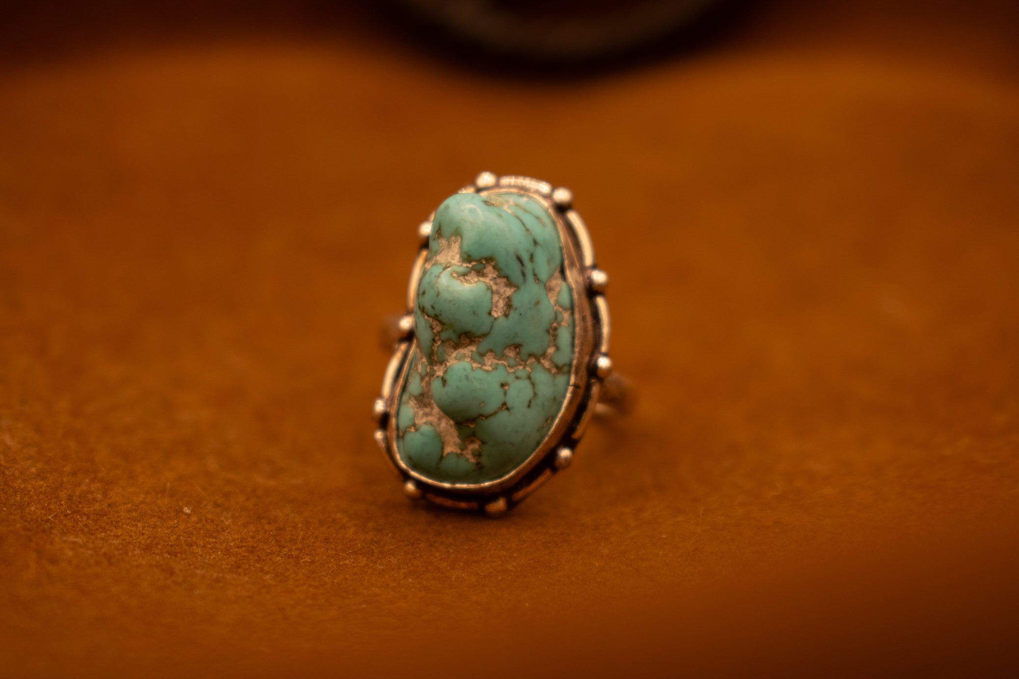 Faux Turquoise Gemstone Ring Size 7