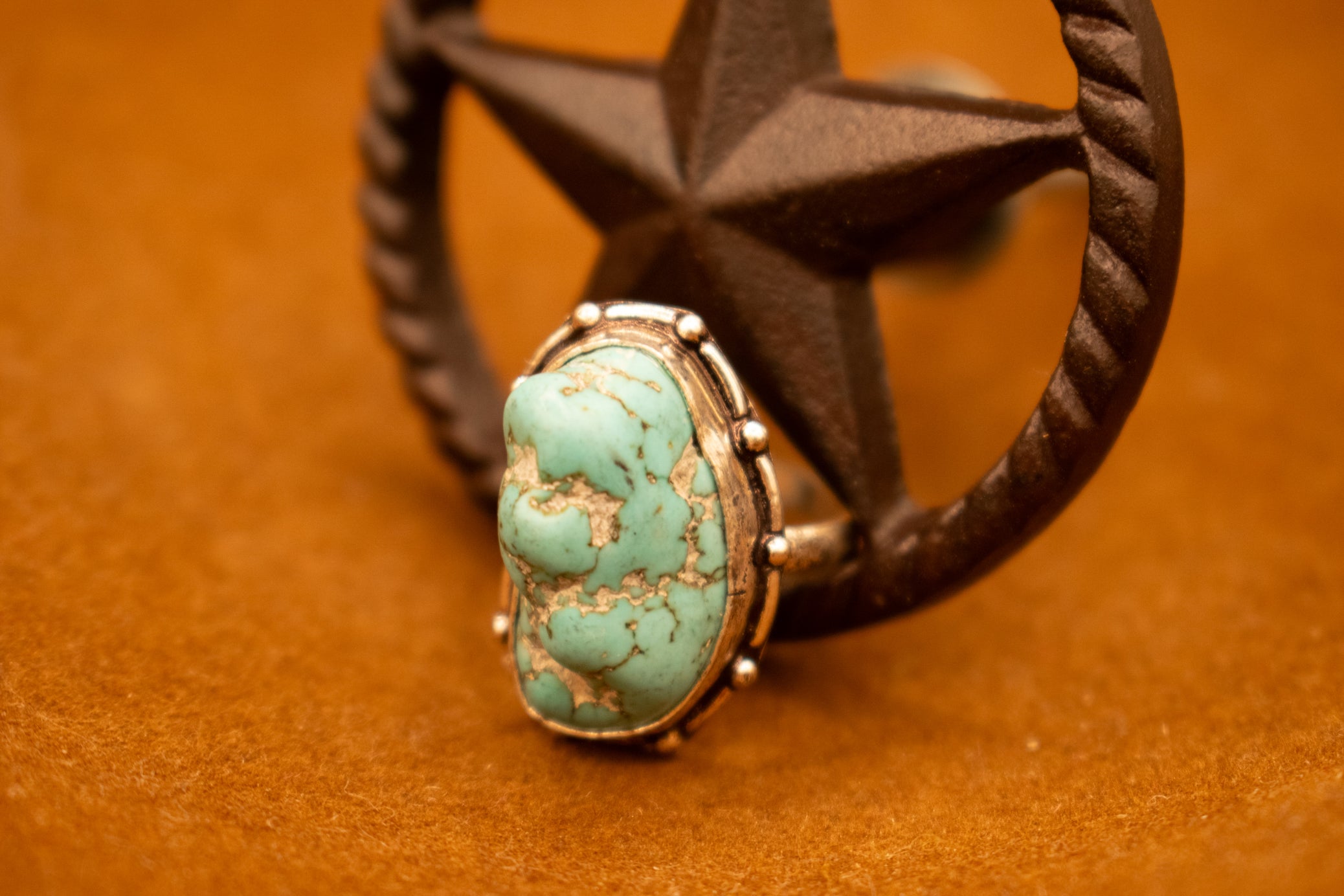 Faux Turquoise Gemstone Ring Size 7
