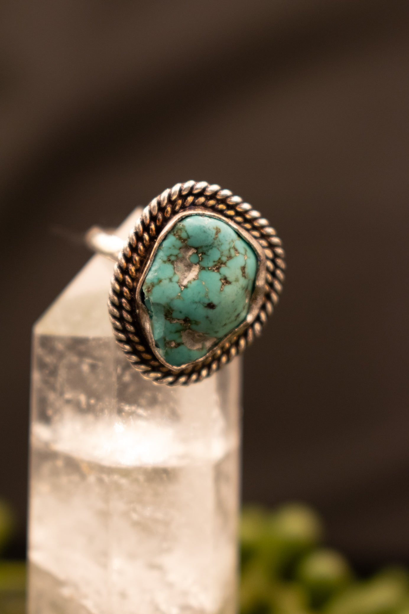 Faux Turquoise Gemstone Ring Size 6