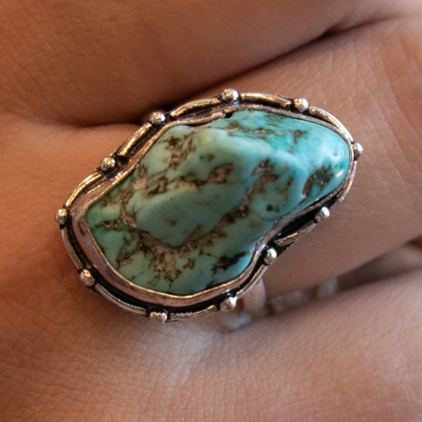Faux Turquoise Gemstone Ring size 8.5