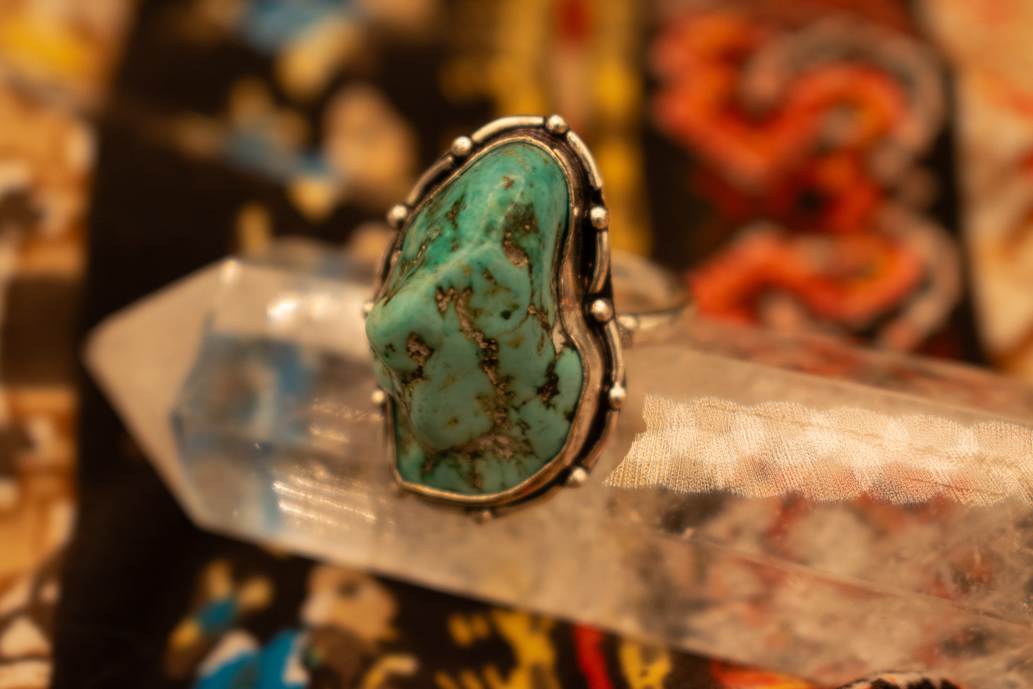 Faux Turquoise Gemstone Ring size 8.5