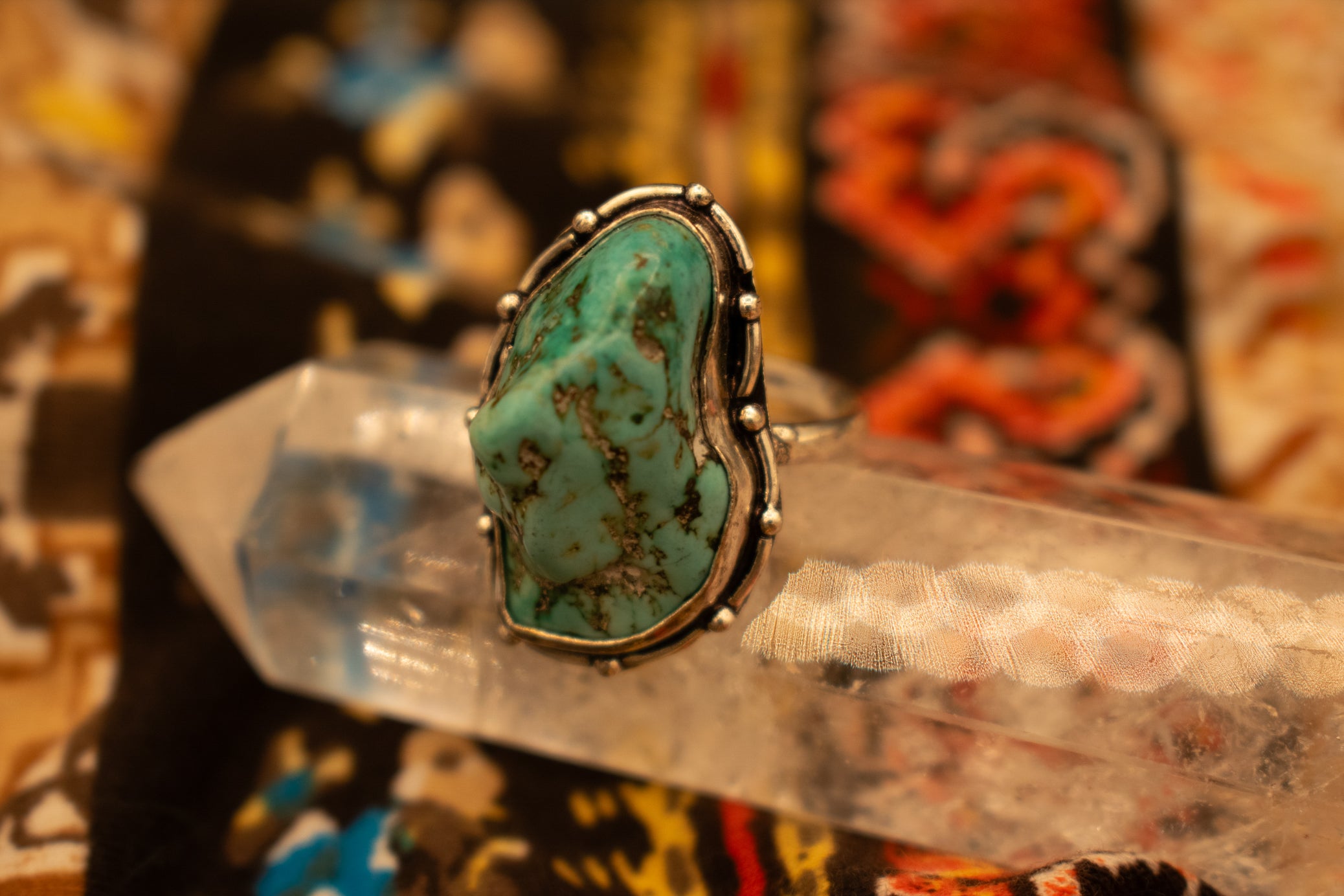Faux Turquoise Gemstone Ring size 8.5
