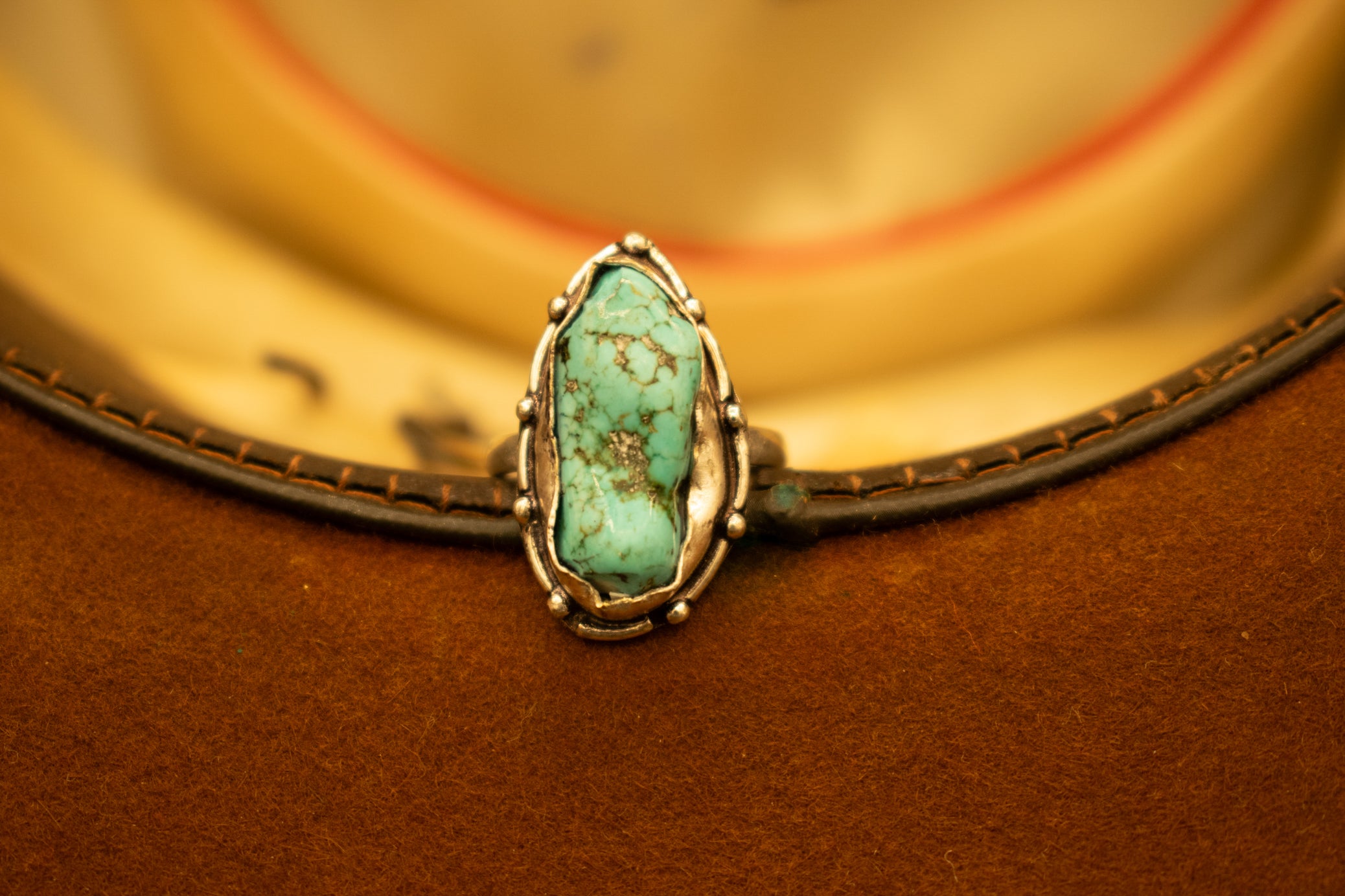 Faux Turquoise Gemstone Ring Size 6.5