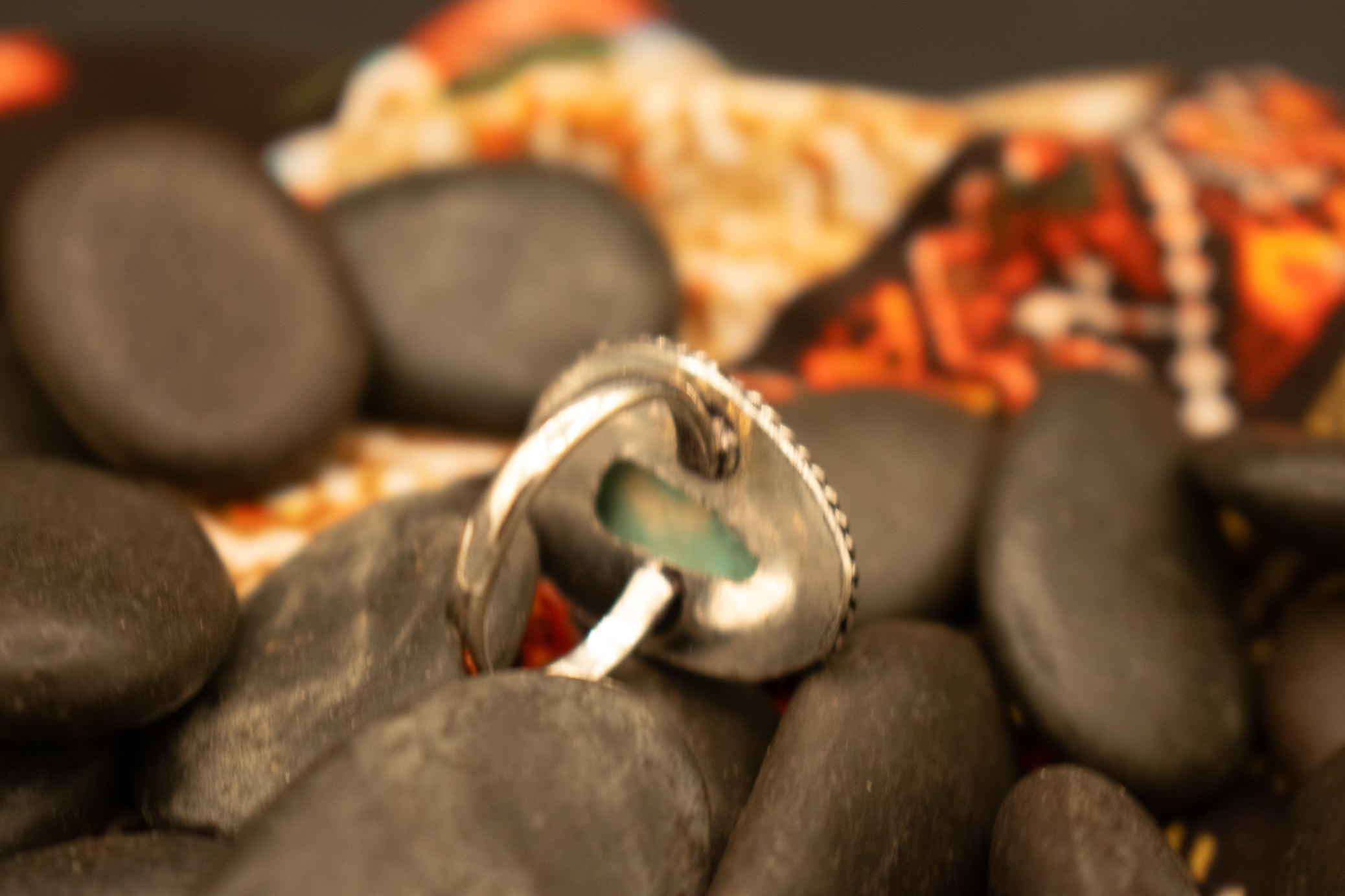 Faux Turquoise Gemstone Ring  Size 7