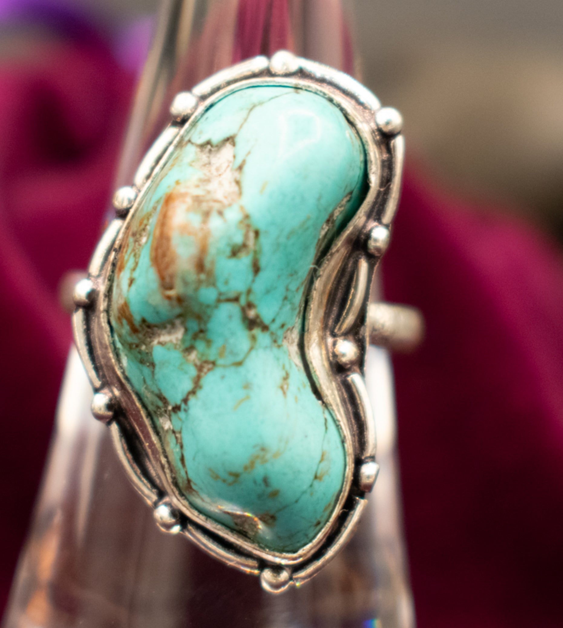 Faux Turquoise Gemstone Ring Size 7