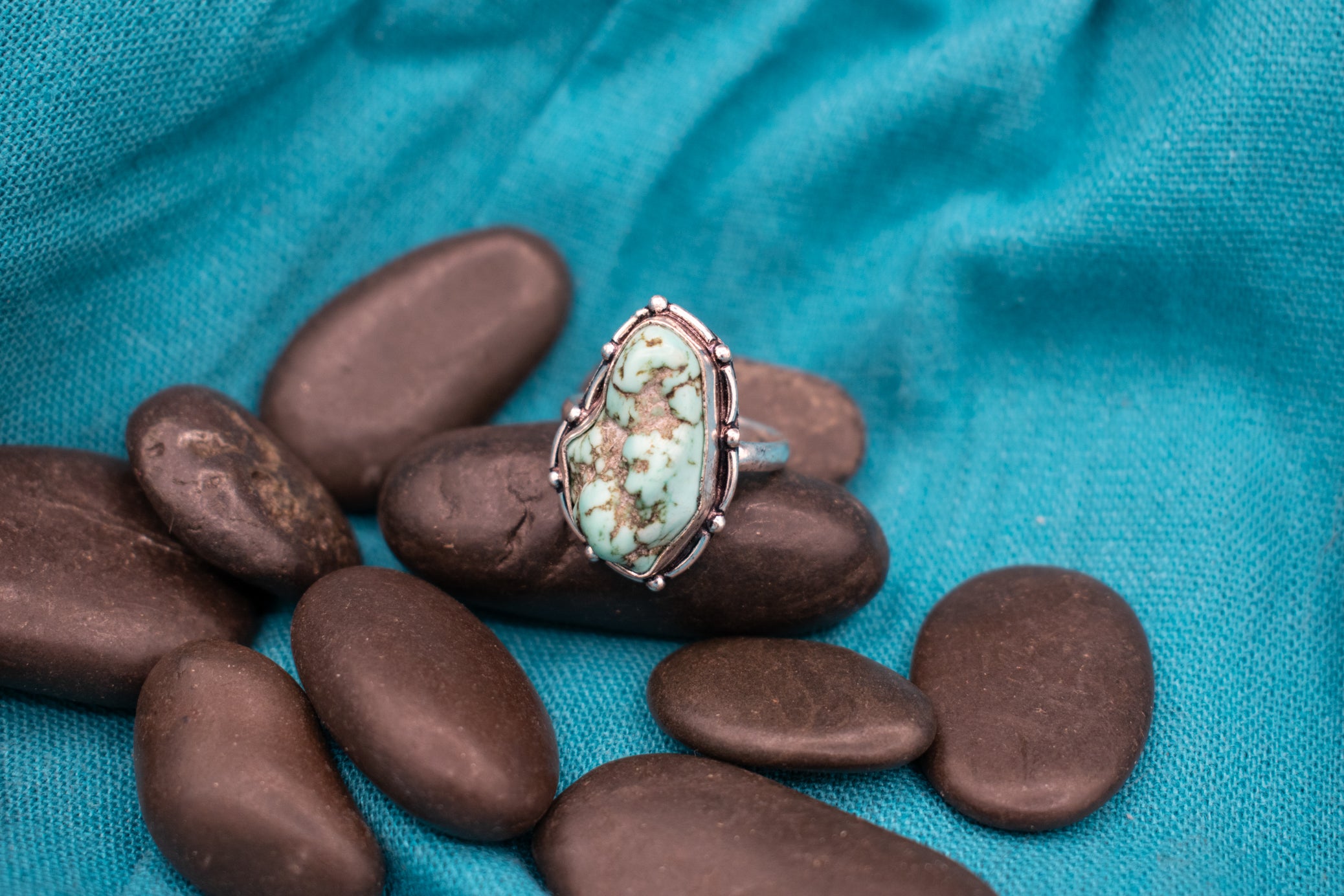 Faux Turquoise Gemstone Ring Size 6.5