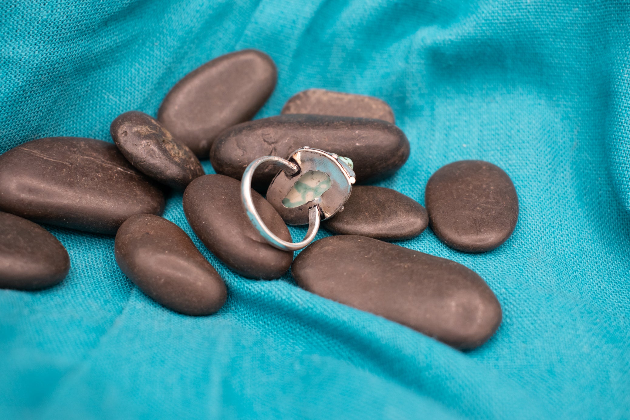 Faux Turquoise Gemstone Ring Size 6.5