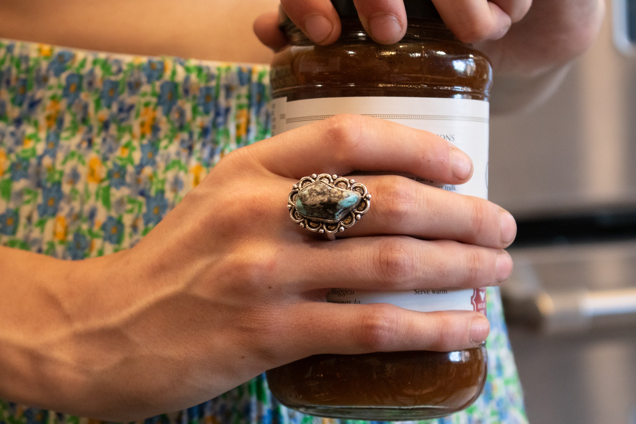 Faux Turquoise Gemstone Ring Size 8