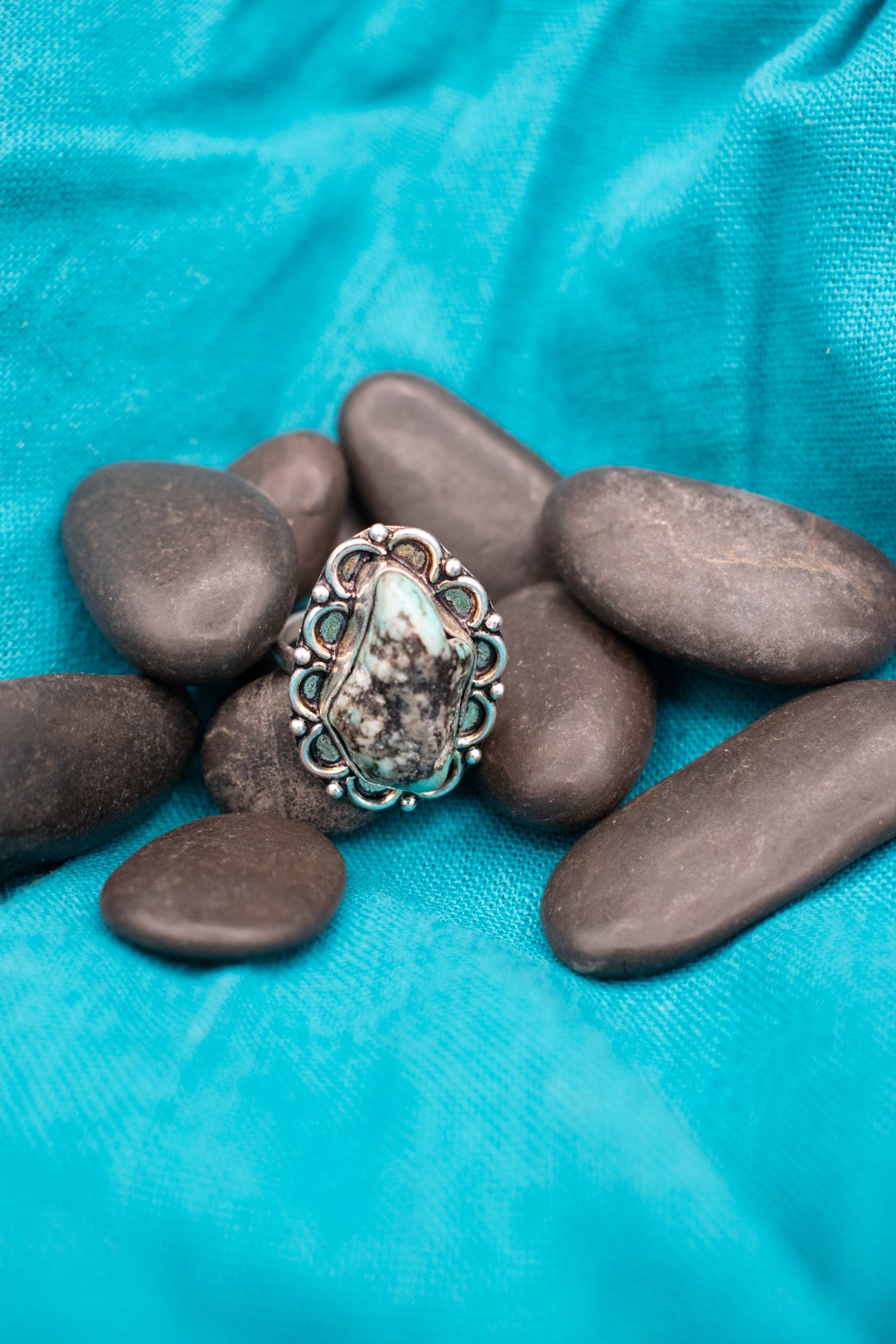 Faux Turquoise Gemstone Ring Size 8