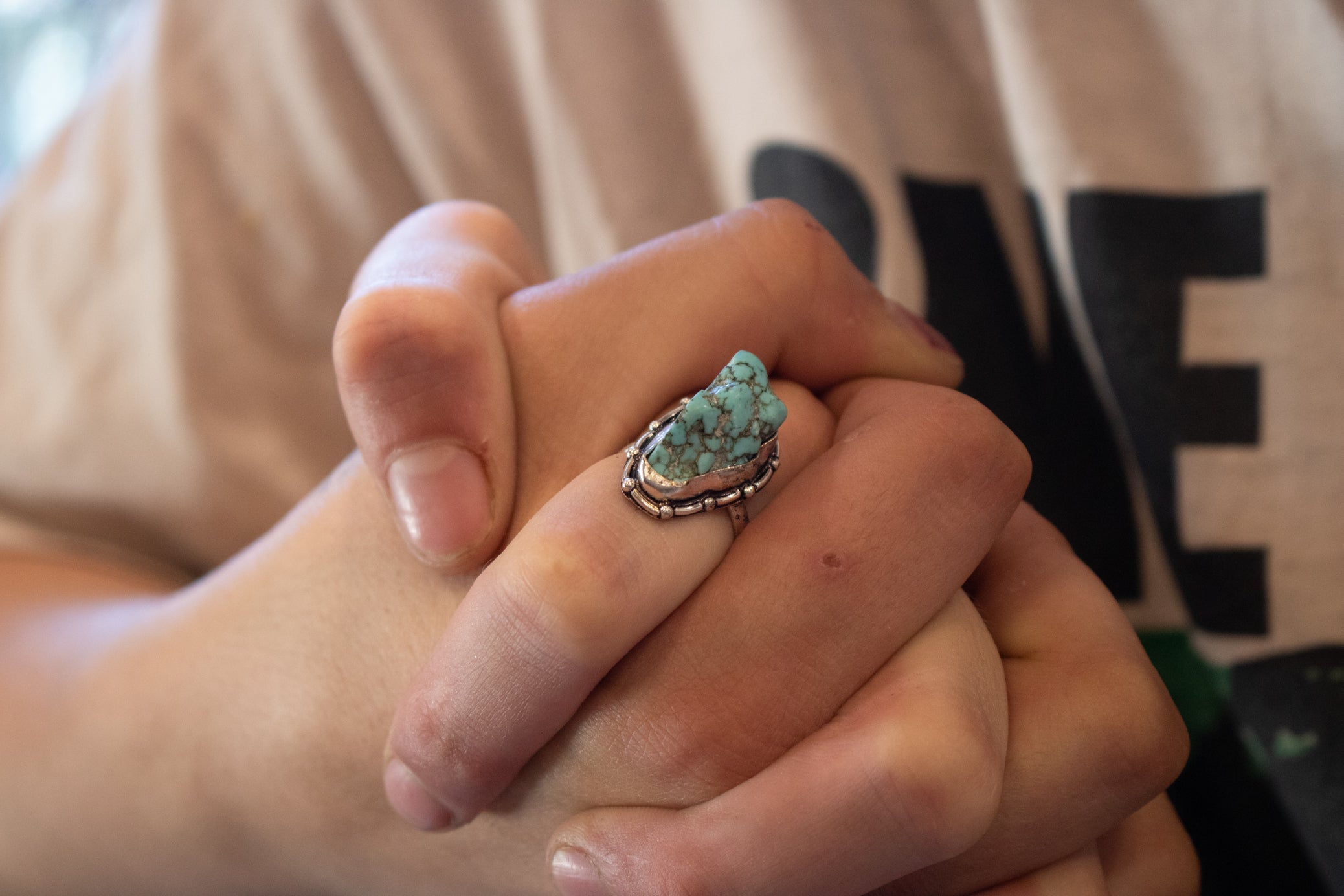 Faux Turquoise Gemstone Ring Size 6.5