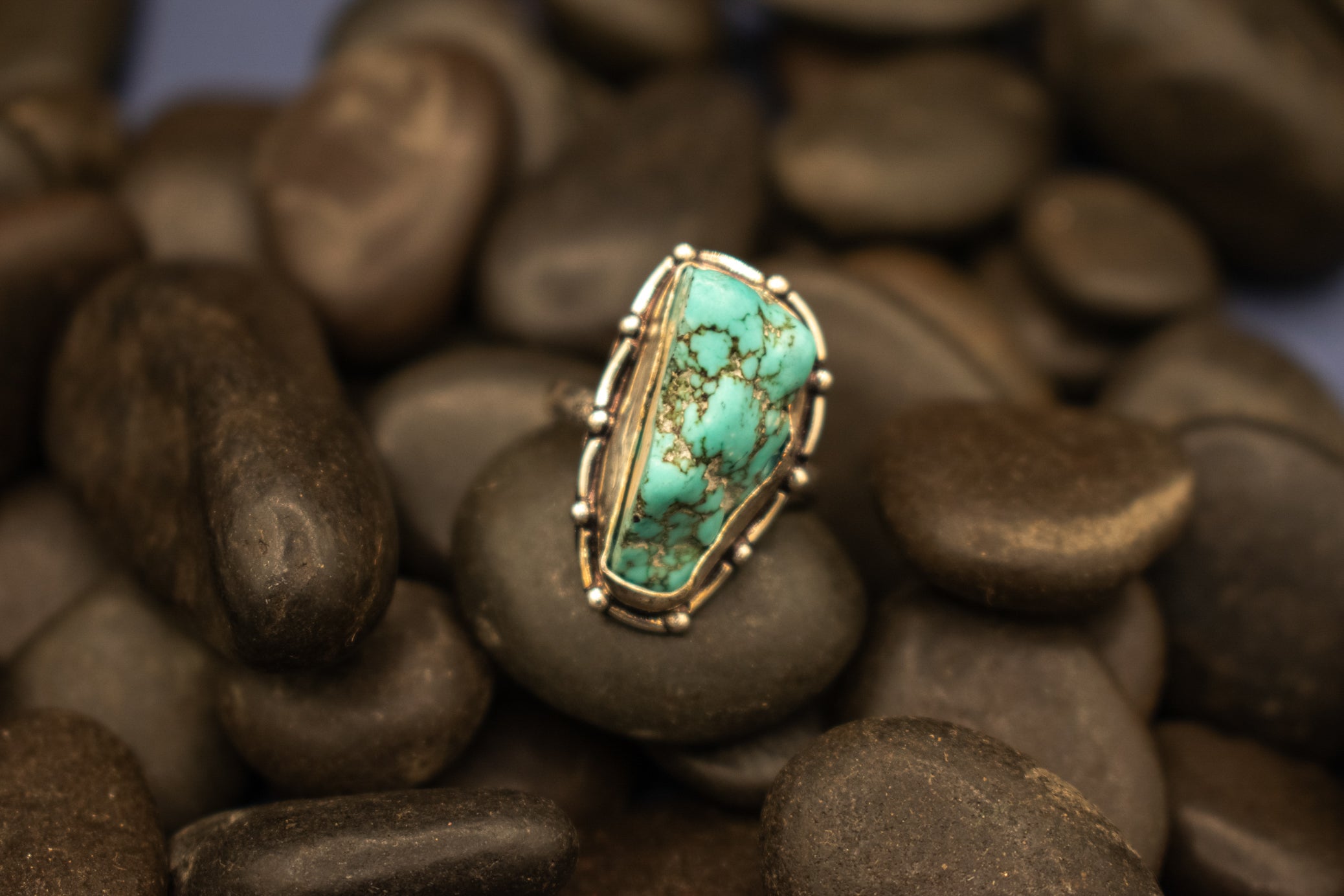 Faux Turquoise Gemstone Ring Size 6.5