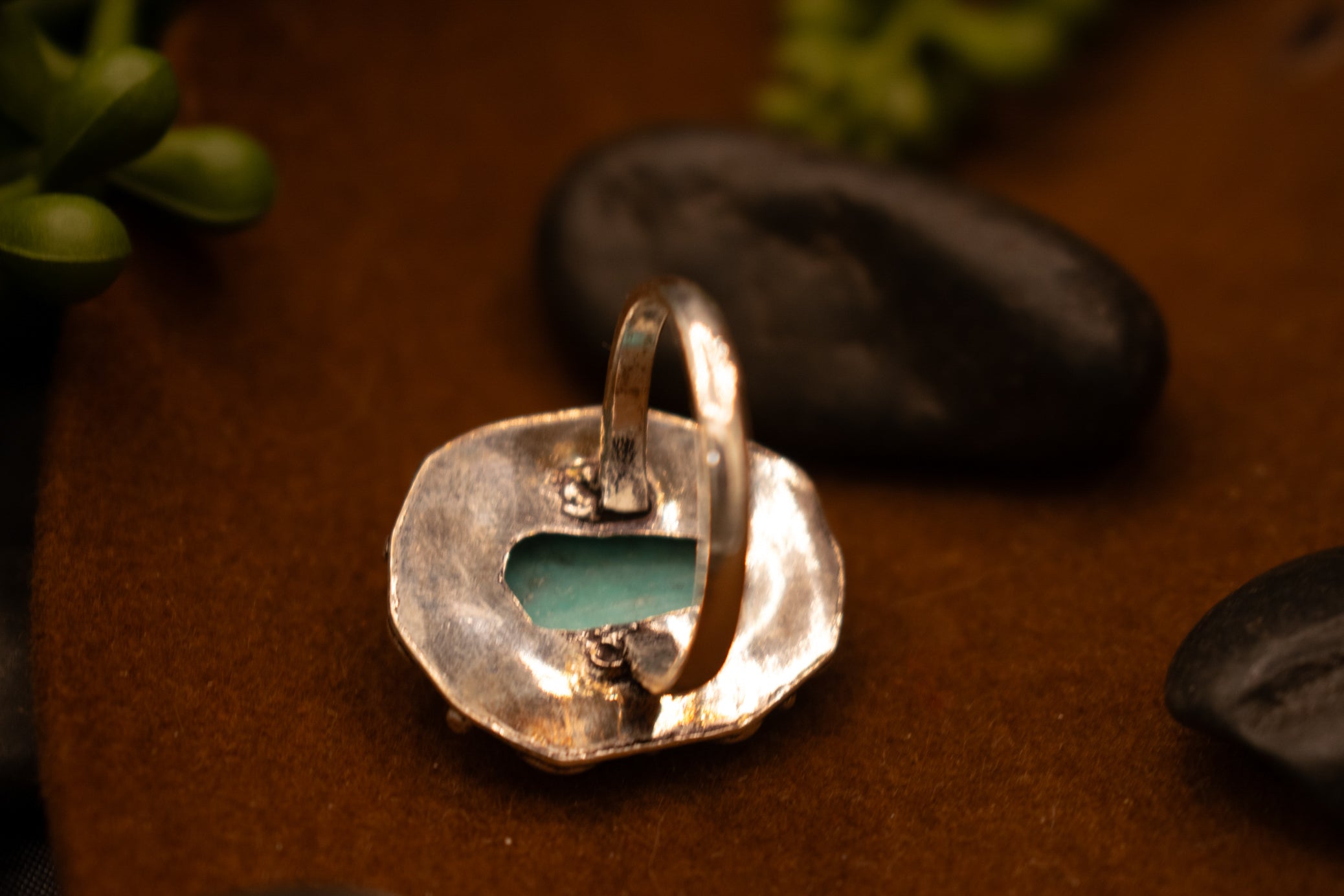 Faux Turquoise Gemstone Ring Size 8.5