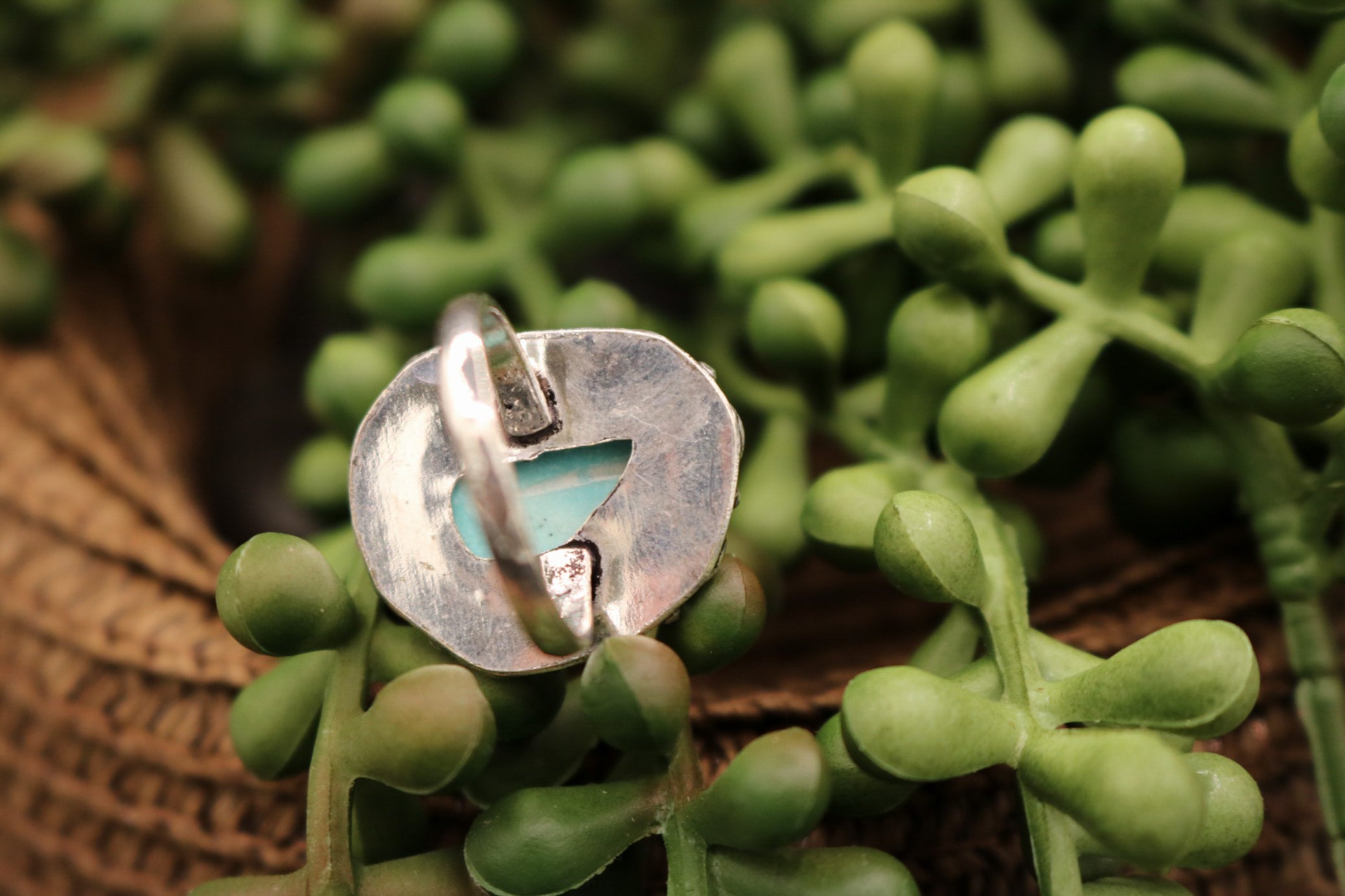 Faux Turquoise Gemstone Ring  Size 7