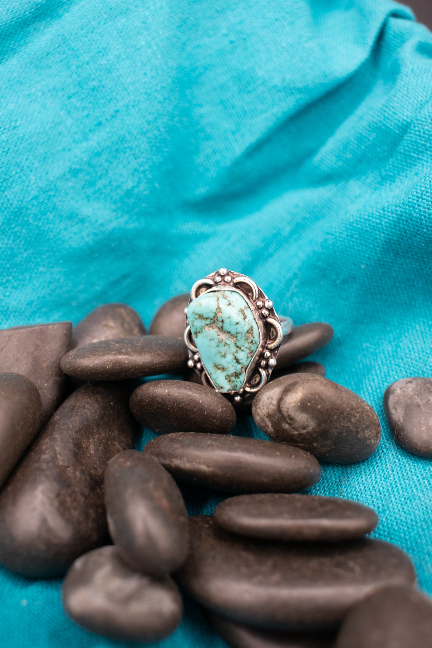 Faux Turquoise Gemstone Ring Size 6.5