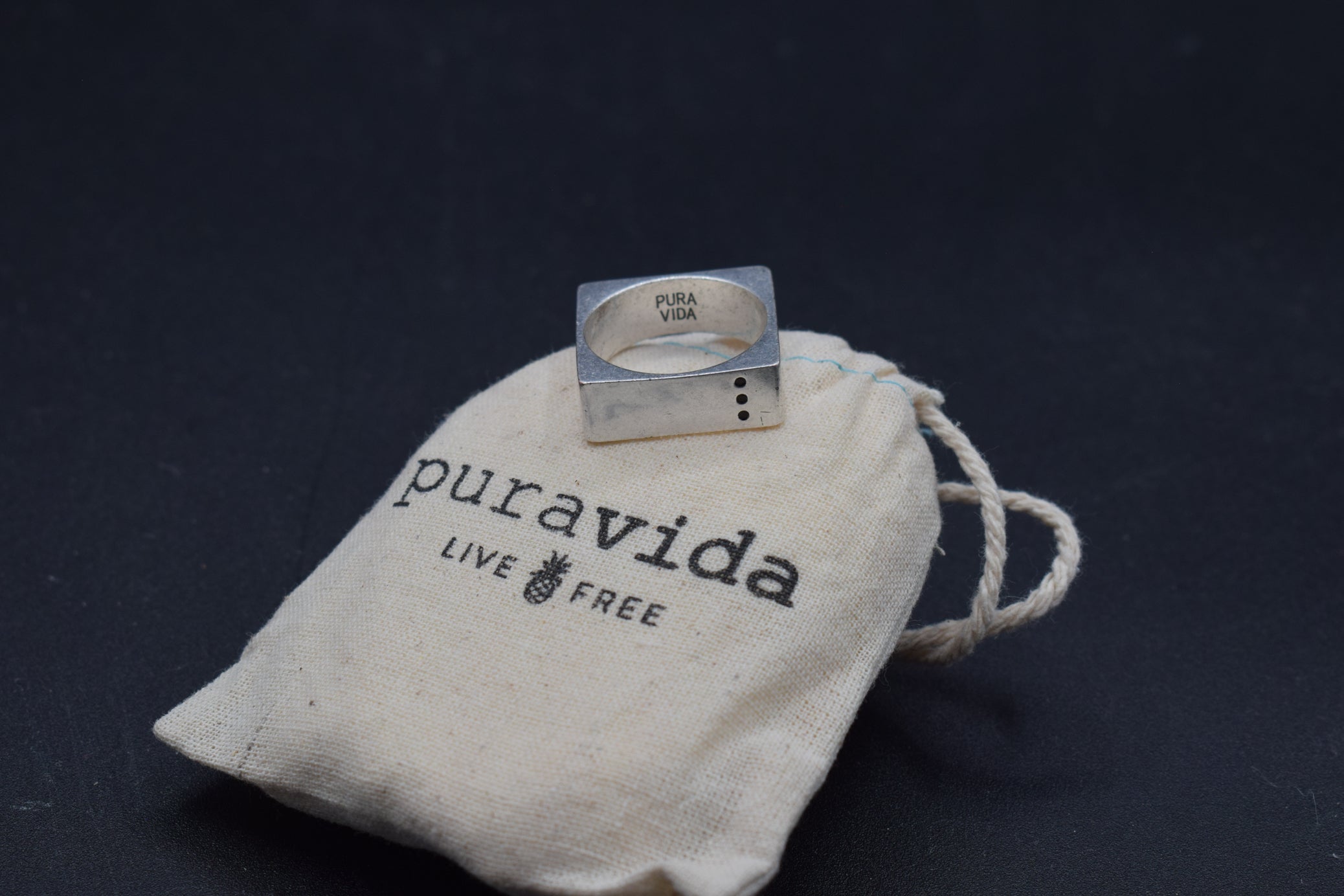 Pura Vida Men's Motivation Signet Ring