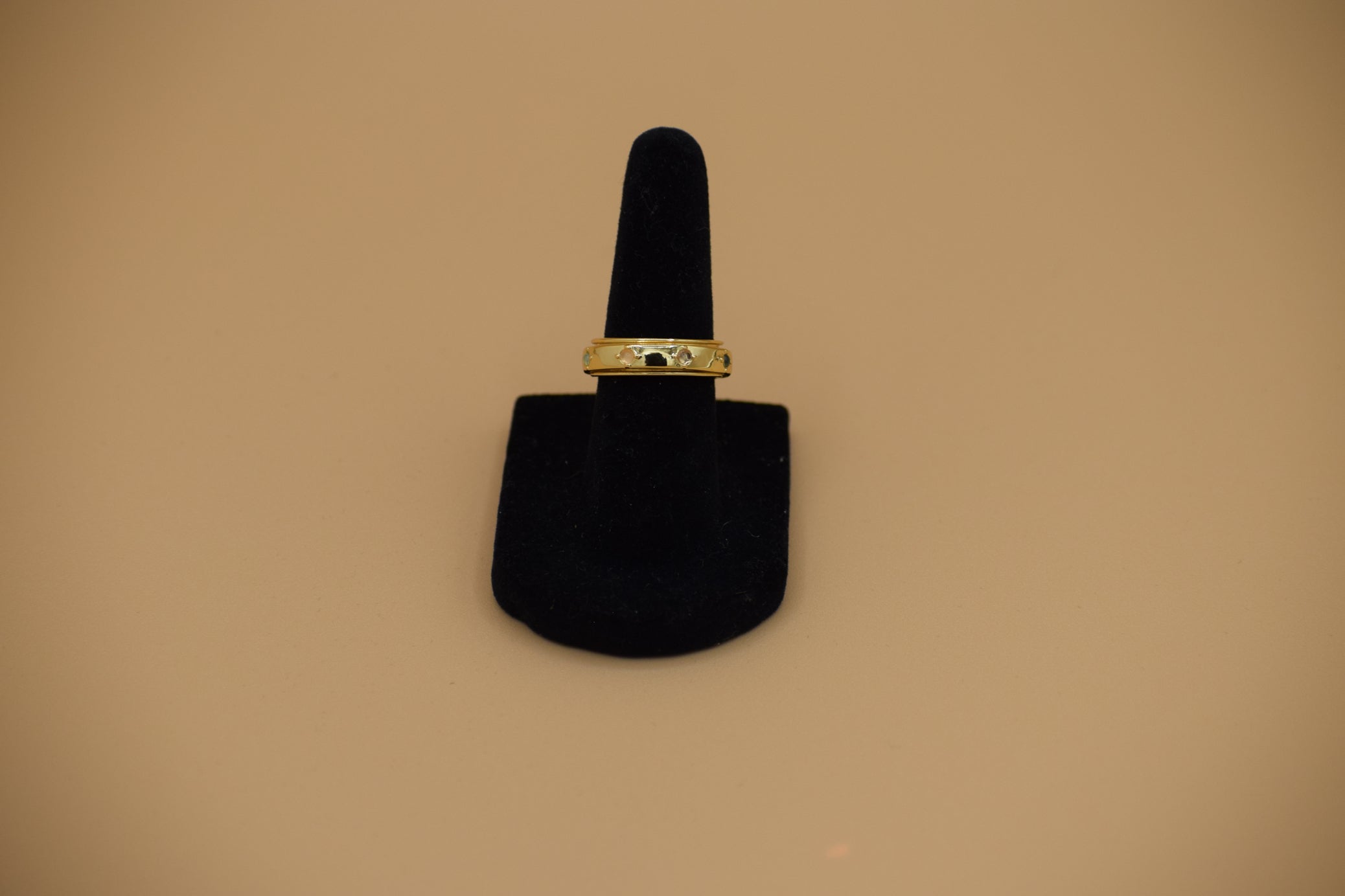 Pura Vida Mental Health Awareness Fidget Ring Gold