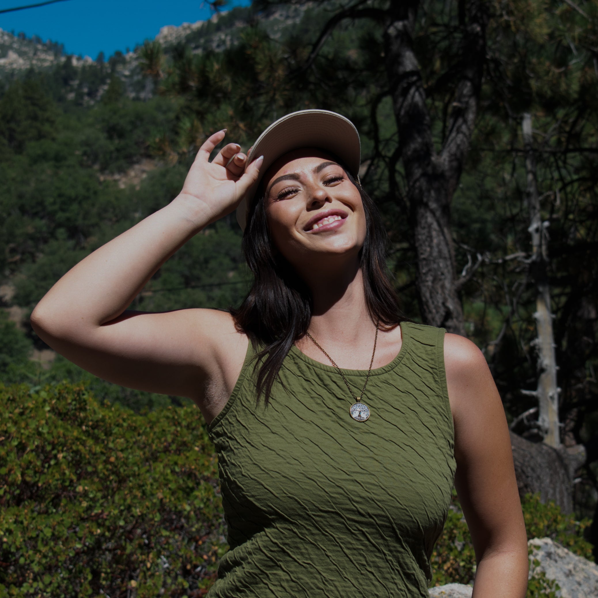 Mystic Tree of Life Resin Bubble Pendent Necklace