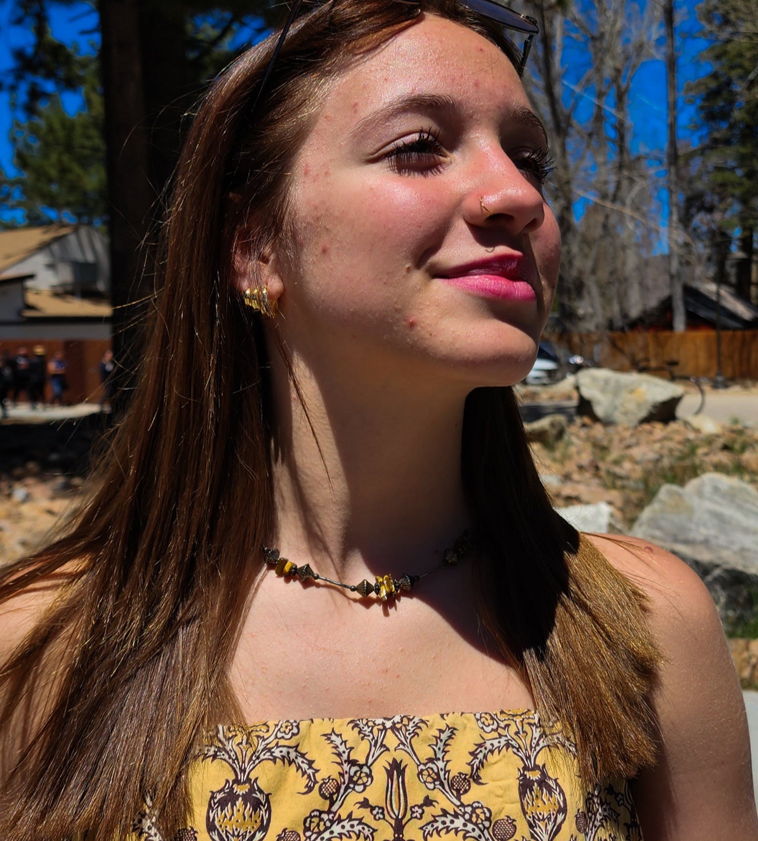 Beautiful Tigers Eye and Silver Beaded Necklace