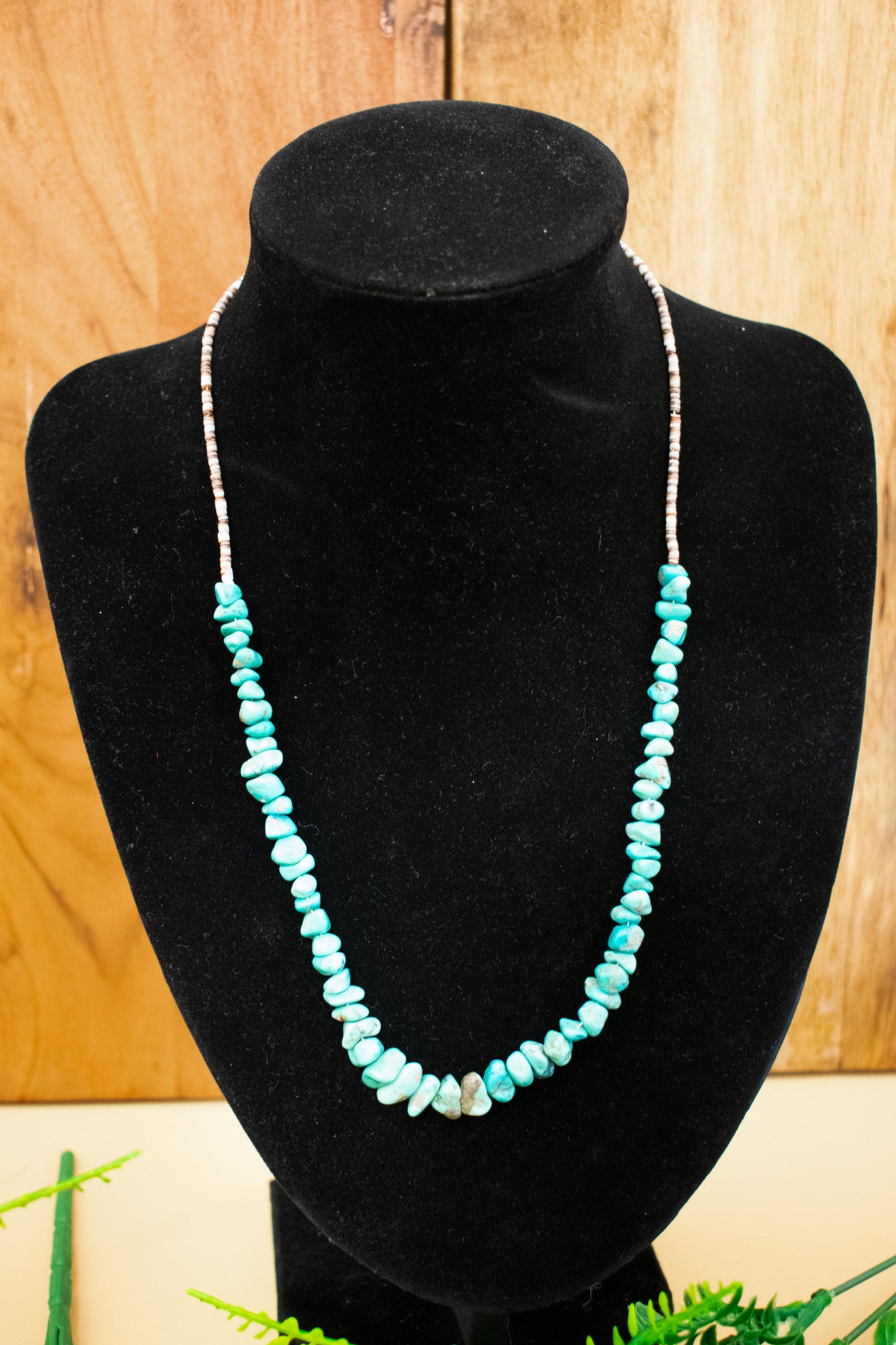 Navajo Indian Battle Mountain Turquoise Stone Nugget Necklace