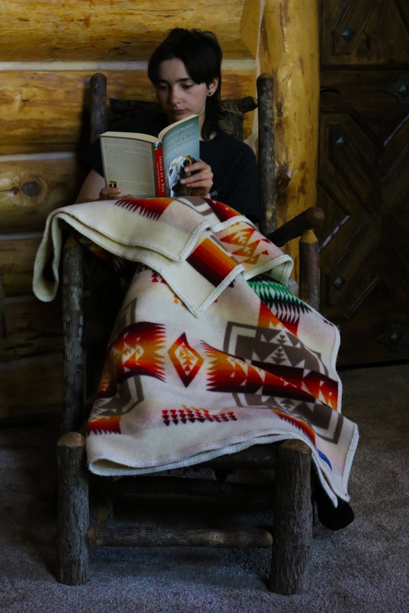 Vintage Pendleton Woolen Mills Beaver State Chief Joseph  Blanket 75" X 55"