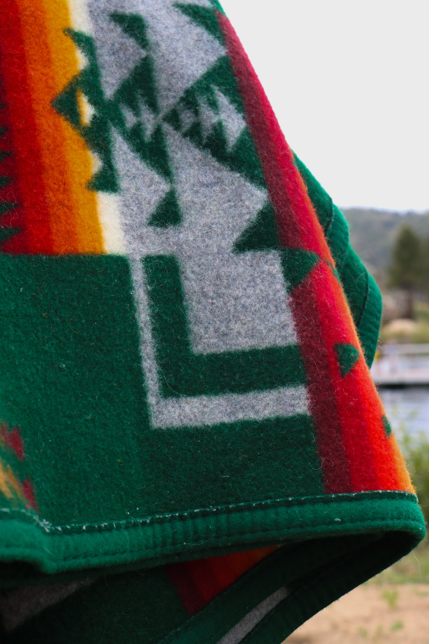 Pendleton Beaver State Green Blankets - 63"x80" Twin Size