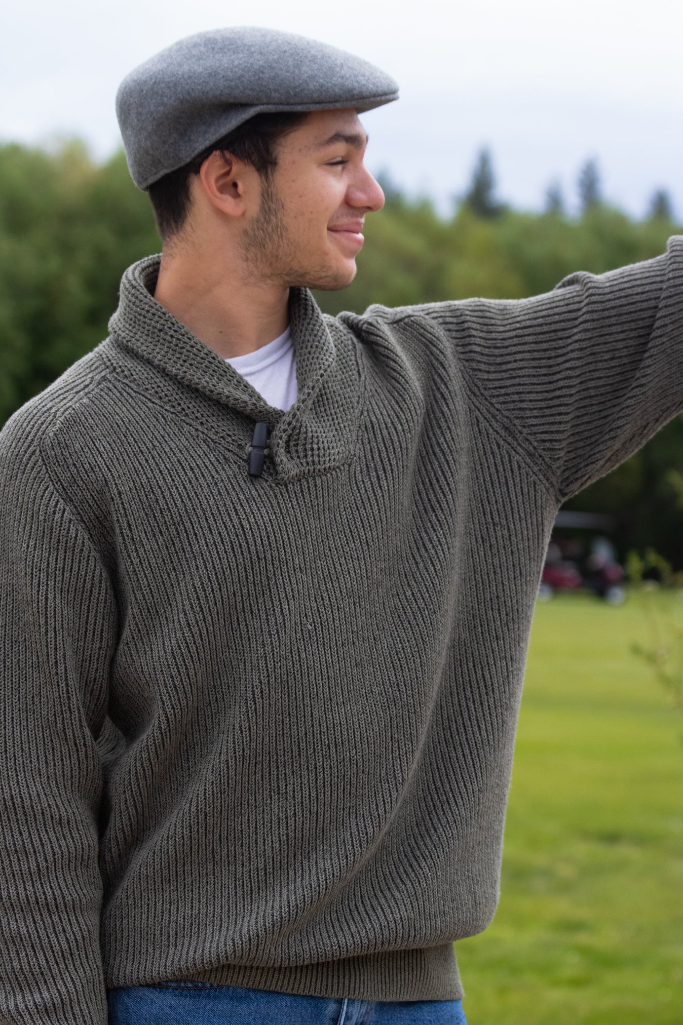 Pendleton Charcoal Gray Driving Cap