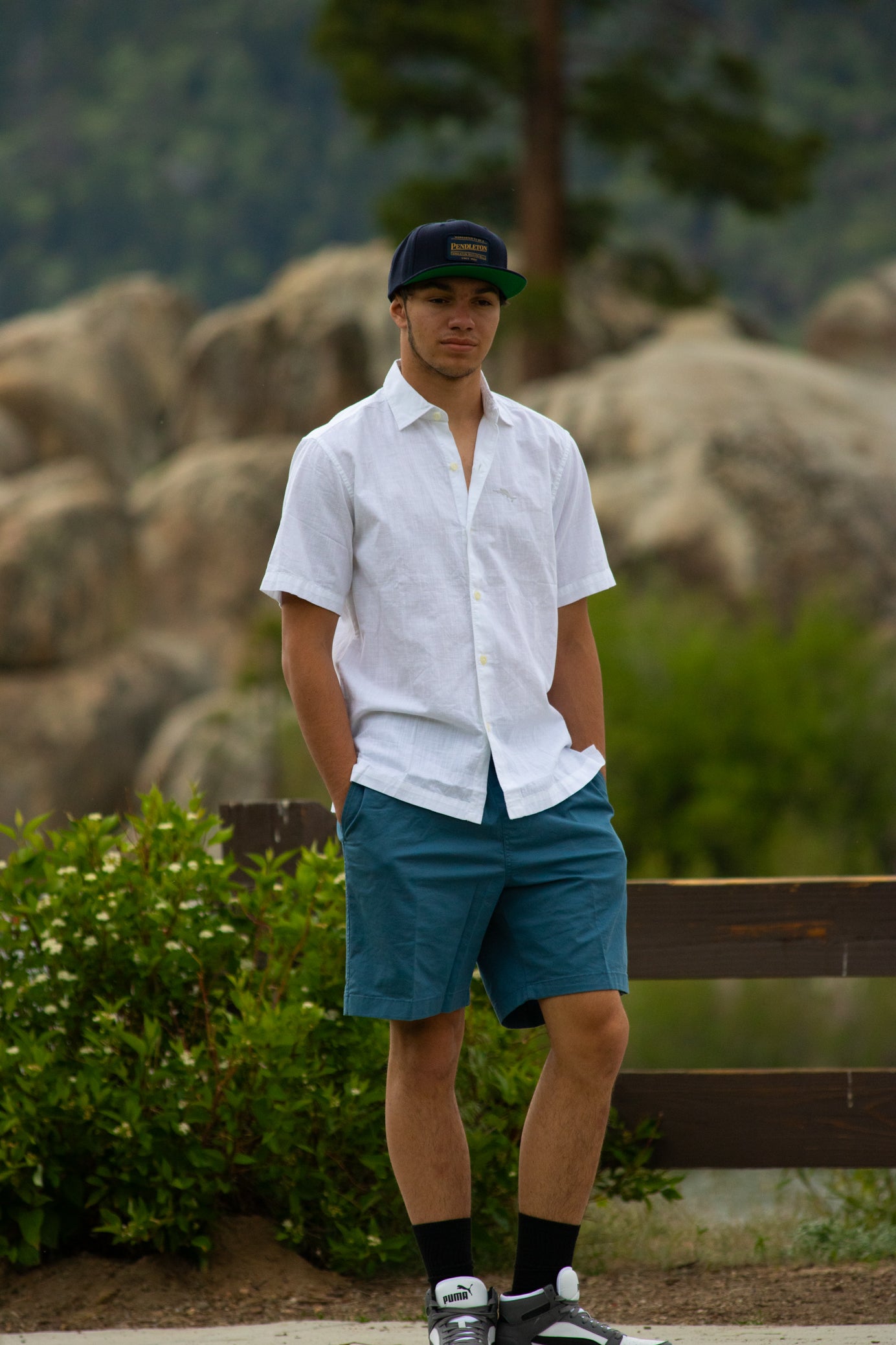 Ultimate Pull on Shorts in the Color  Blue