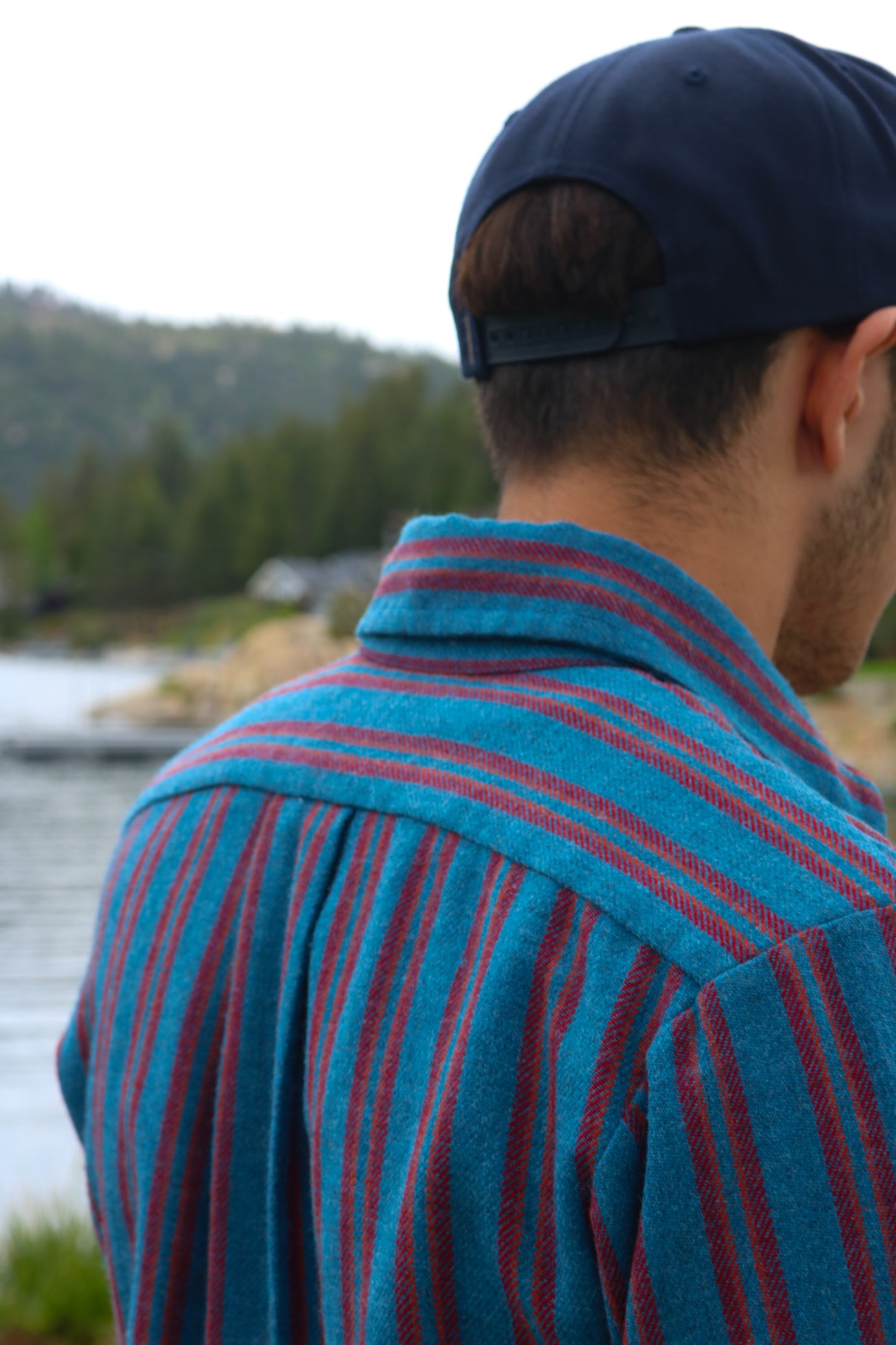 Old Scool Town Craft Tapereo Penney's Blue Striped Red Button-up Shirt