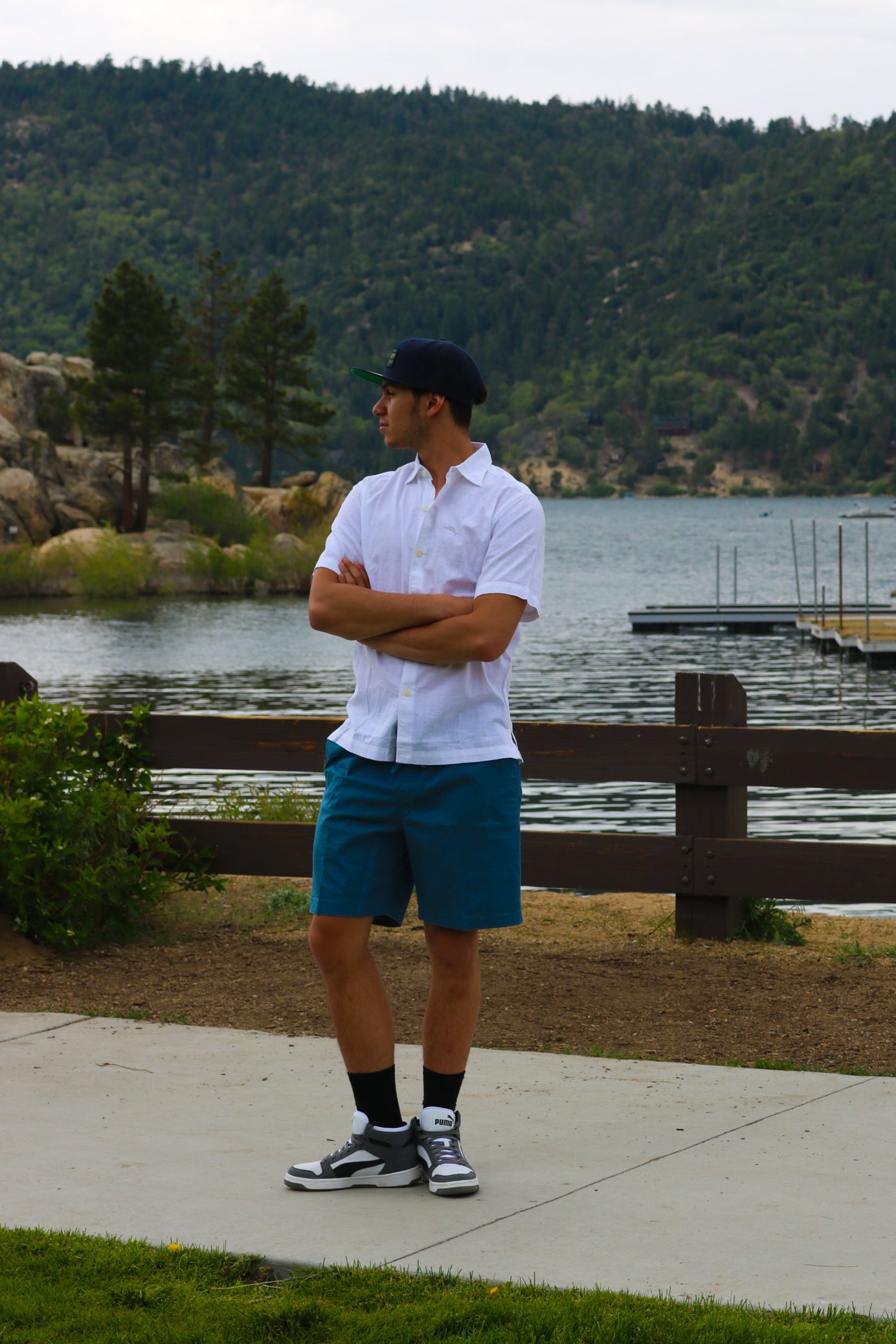 Ultimate Pull on Shorts in the Color  Blue