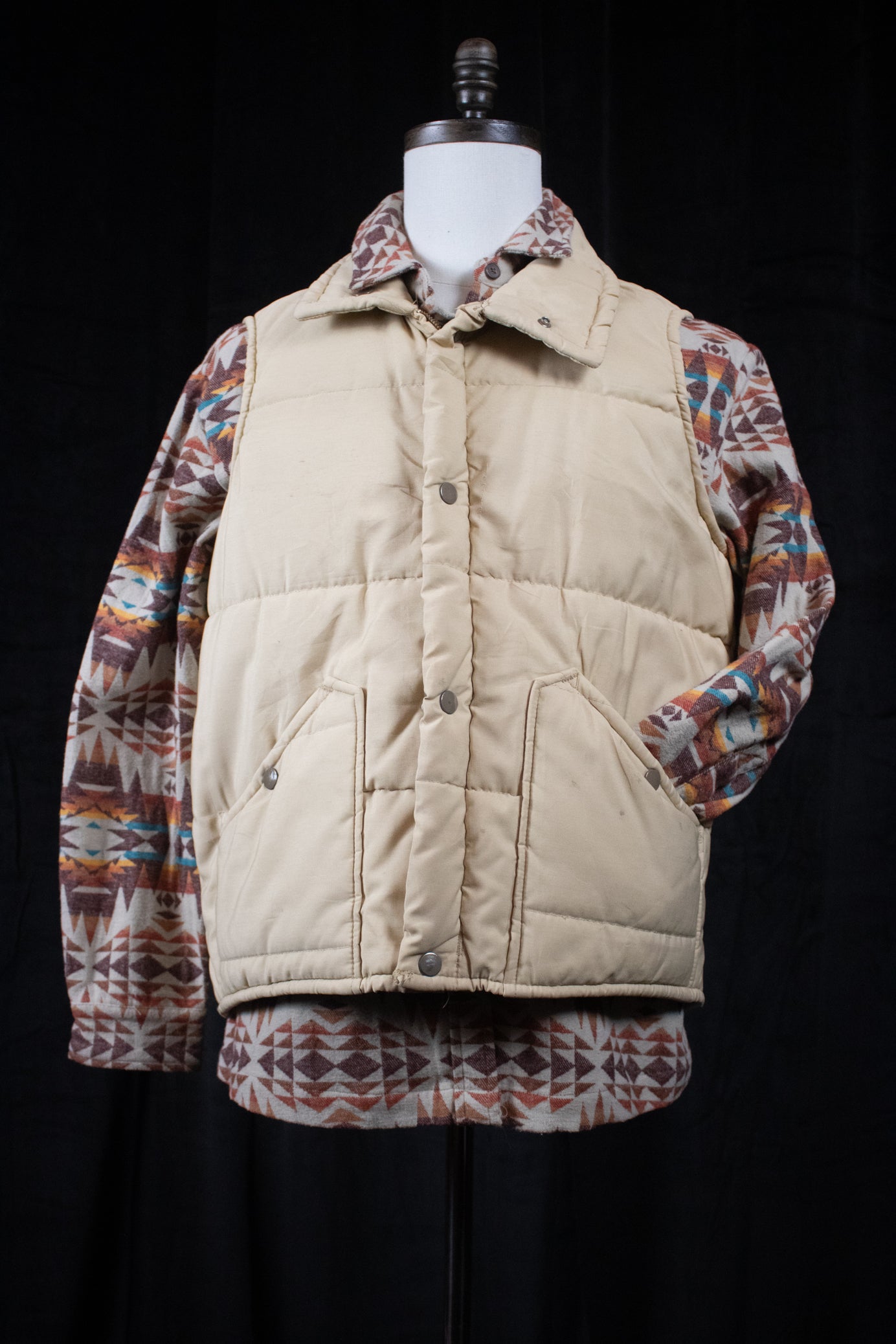 Key Imperial Khaki Winter Vest with Cozy Flannel Lining