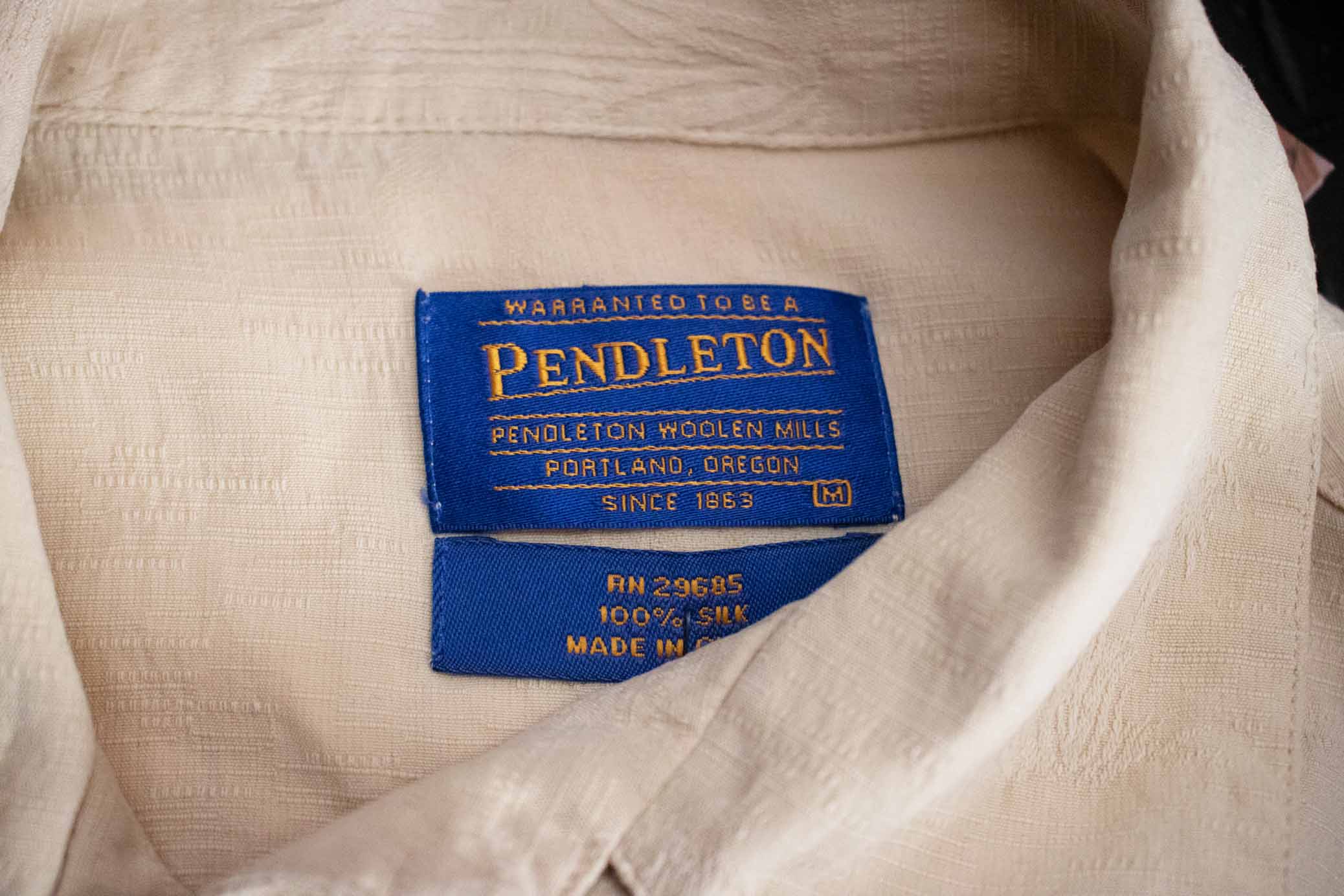Pendleton Shirt Men Medium Button Down Silk