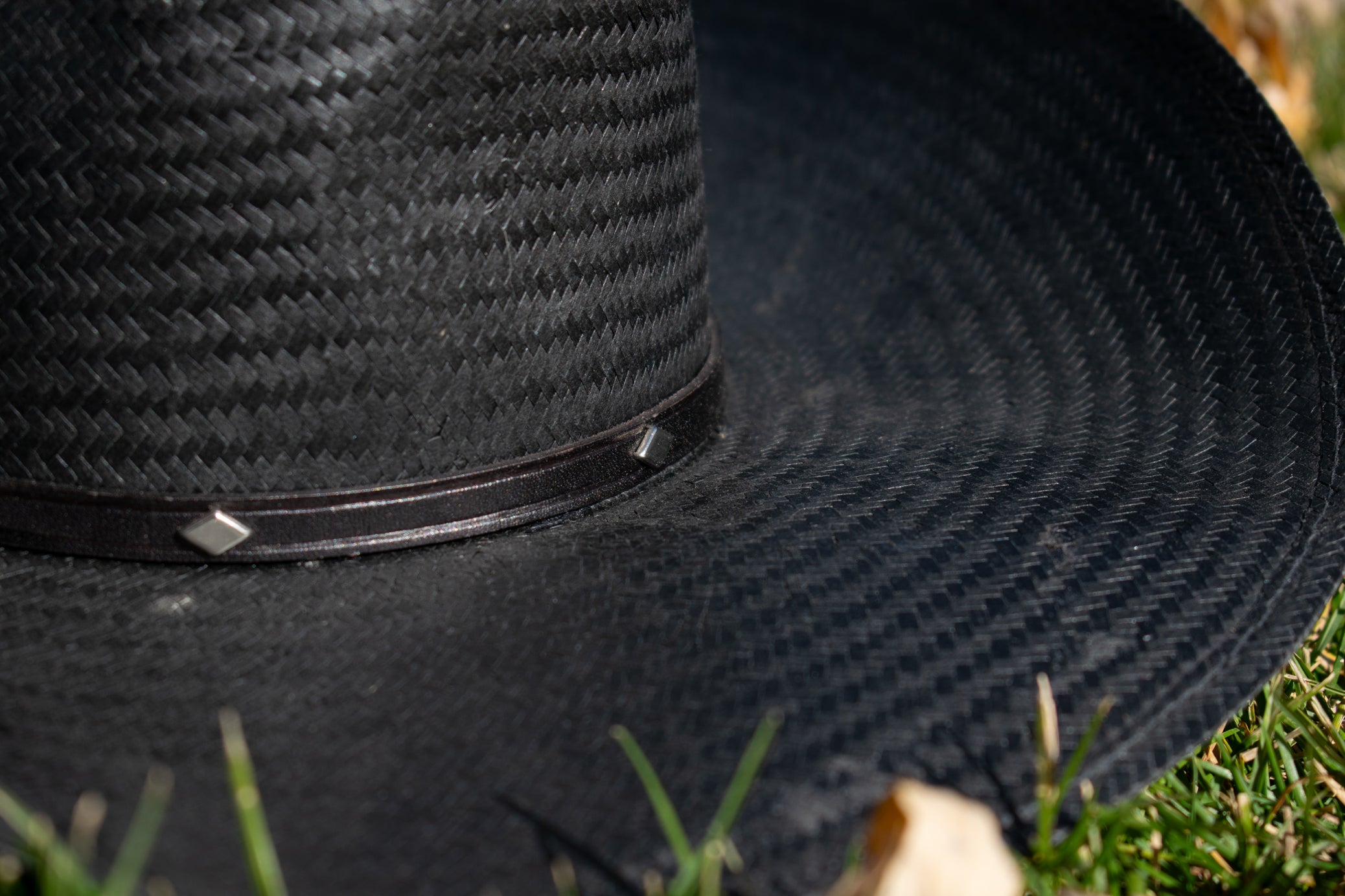 Stallion By Stetson Woven Straw Black Cowboy Hat size M