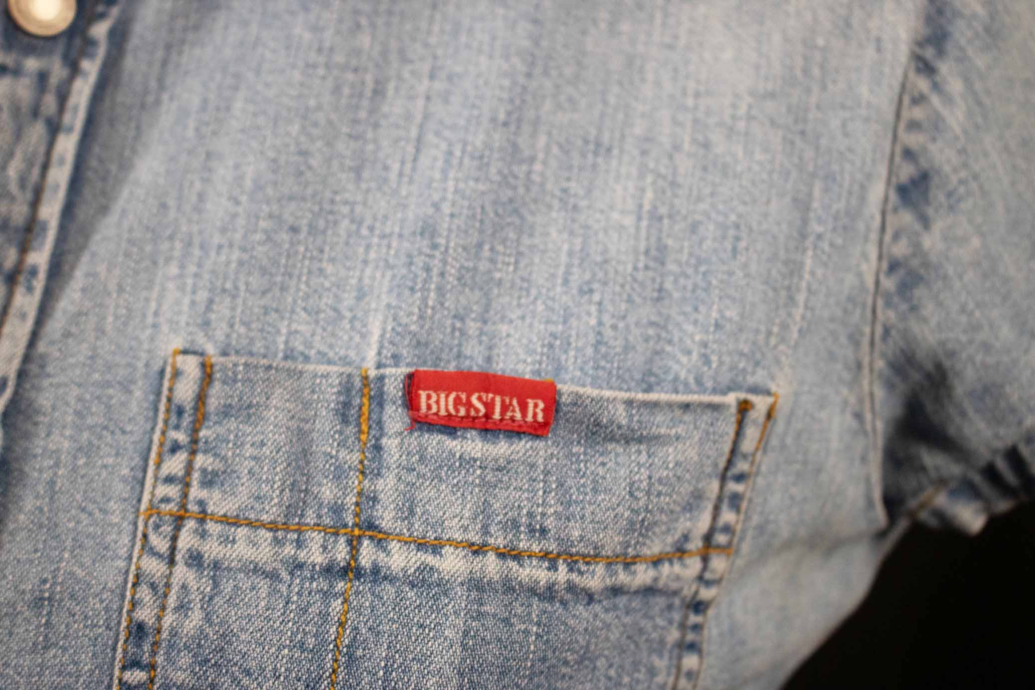 Big Star Union Made Snap Top Denim Western Cowgirl Shirt