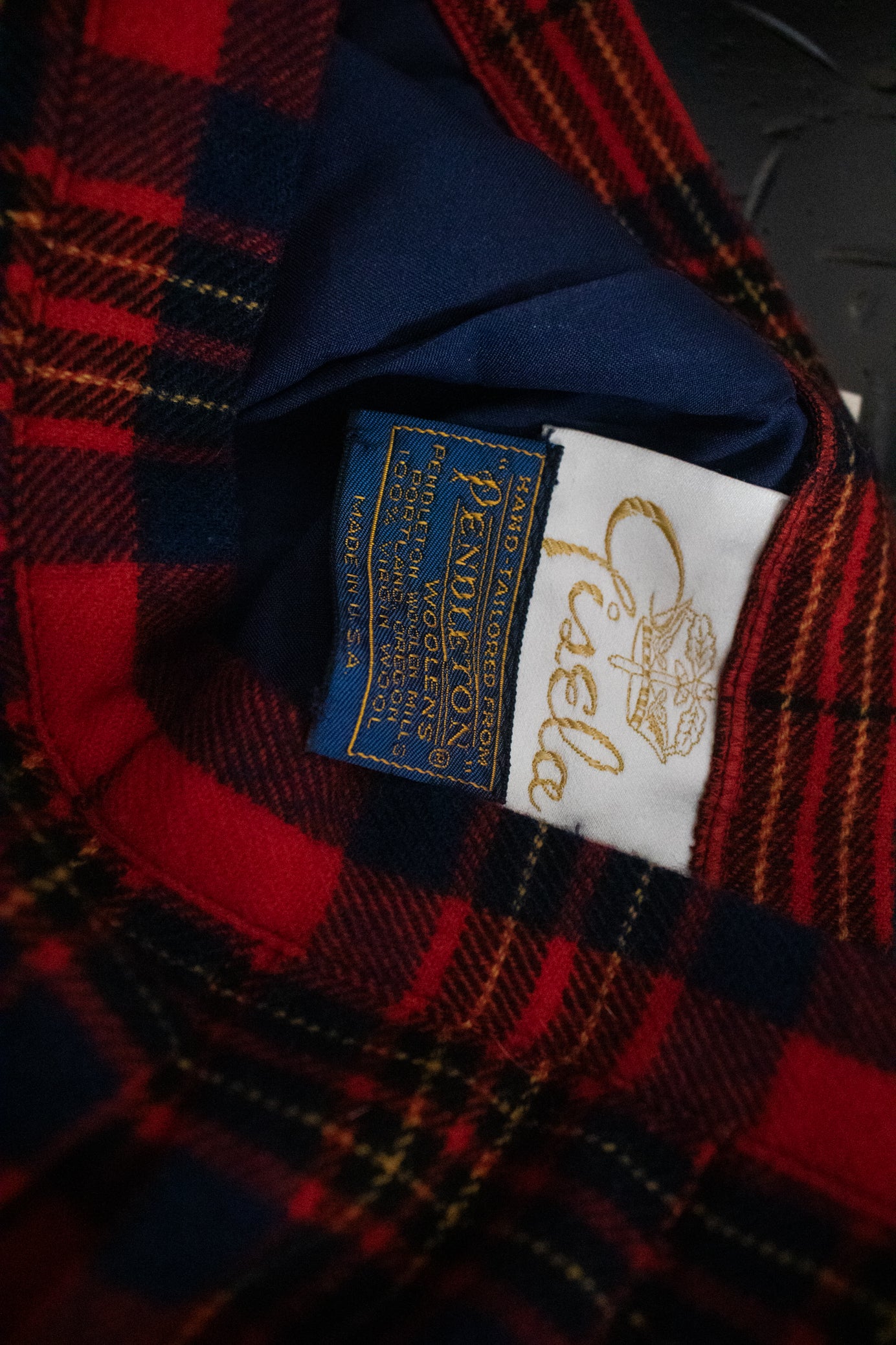 Pendleton Virgin Wool Red Plaid Midi Skirt Size 6