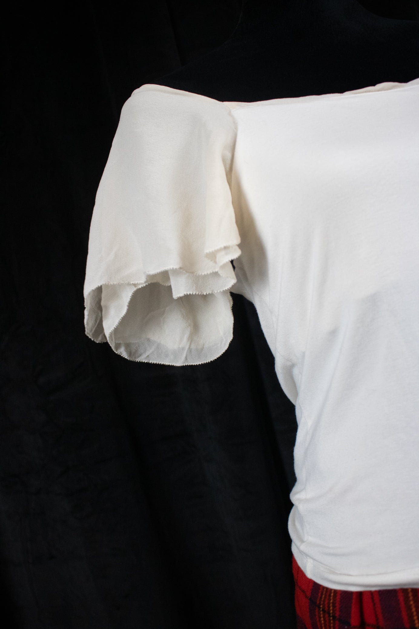 Lauren Ralph Lauren White Blouse with Ruffled Sleeves Size M