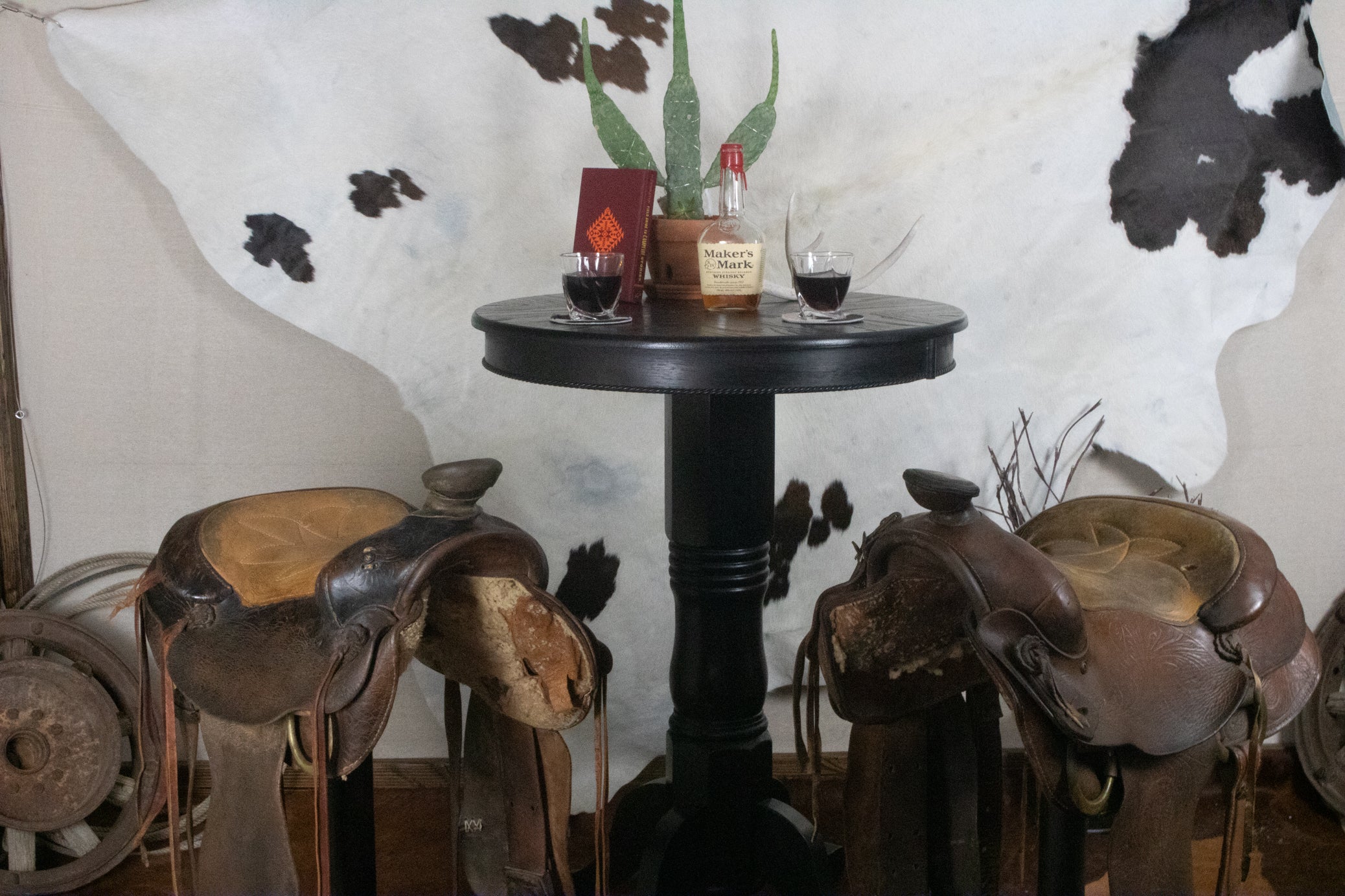 Authentic Horse Saddle Bar Stool