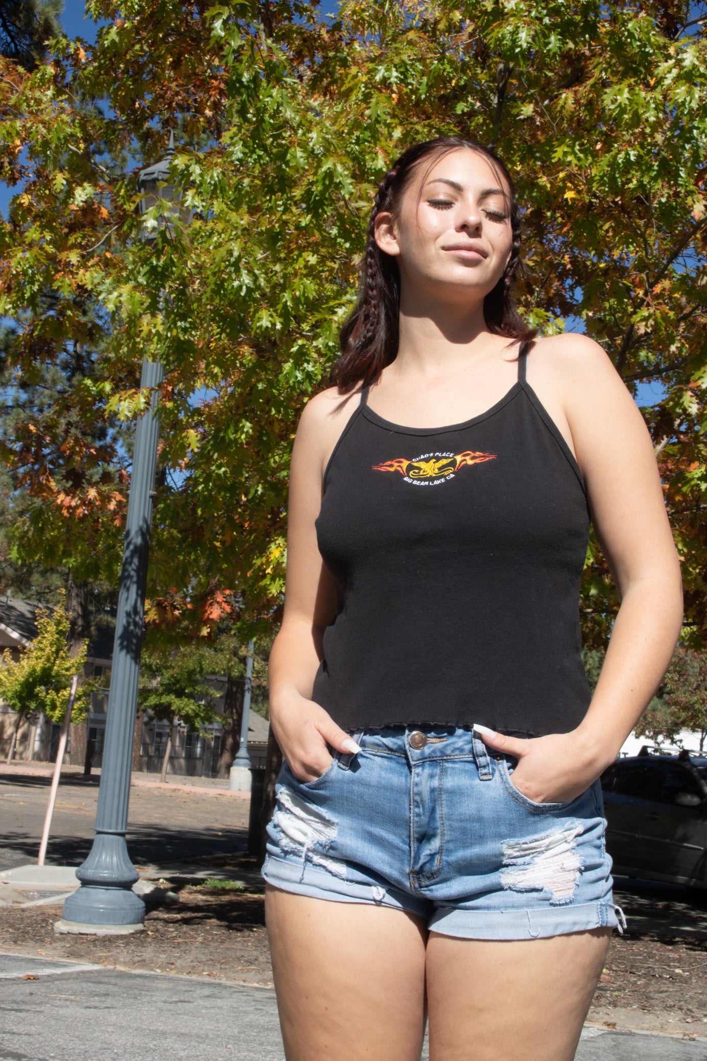 Vintage 90's Chad's Place Bar Black Women's Tank Top