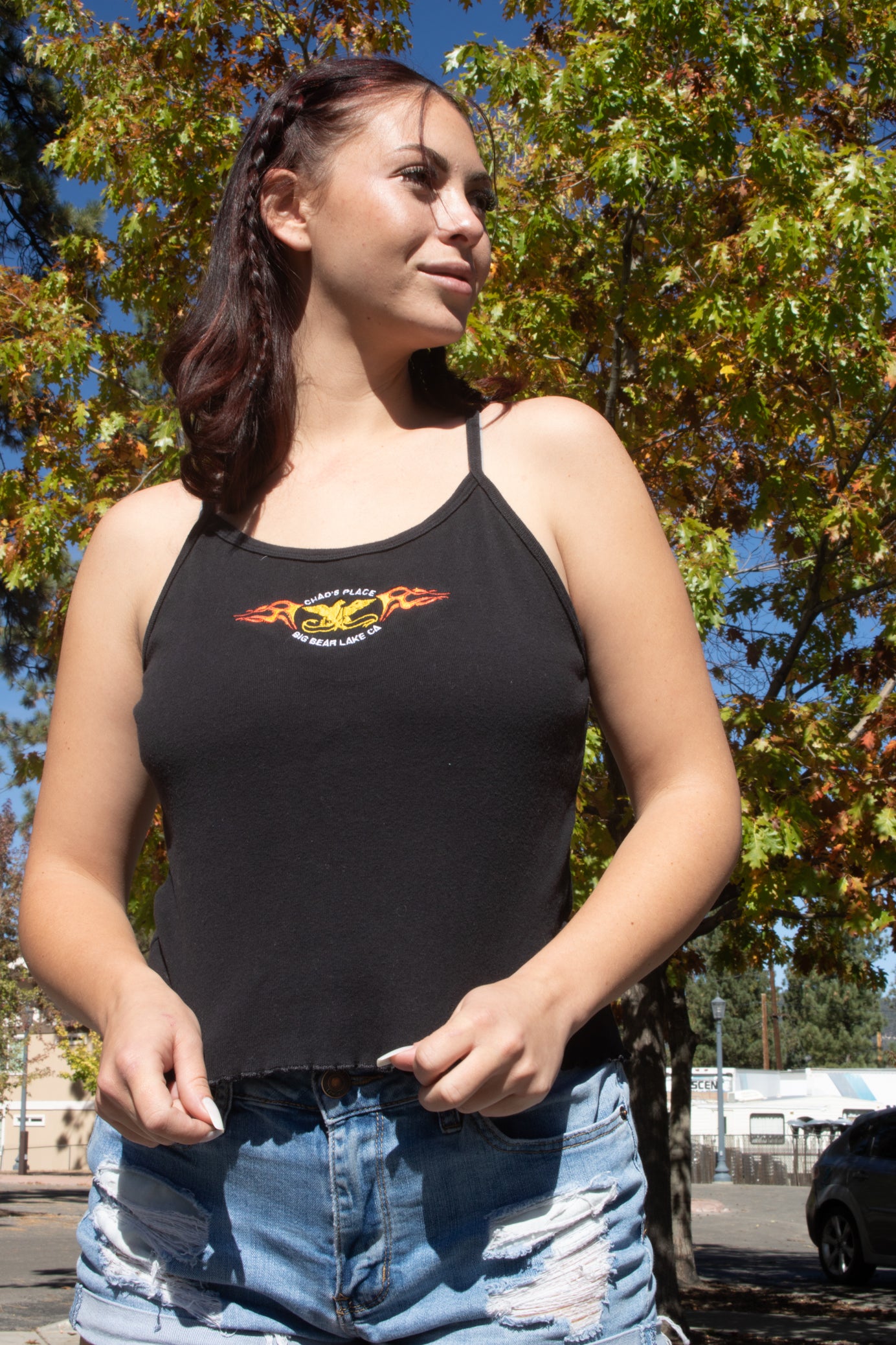 Vintage 90's Chad's Place Bar Black Women's Tank Top