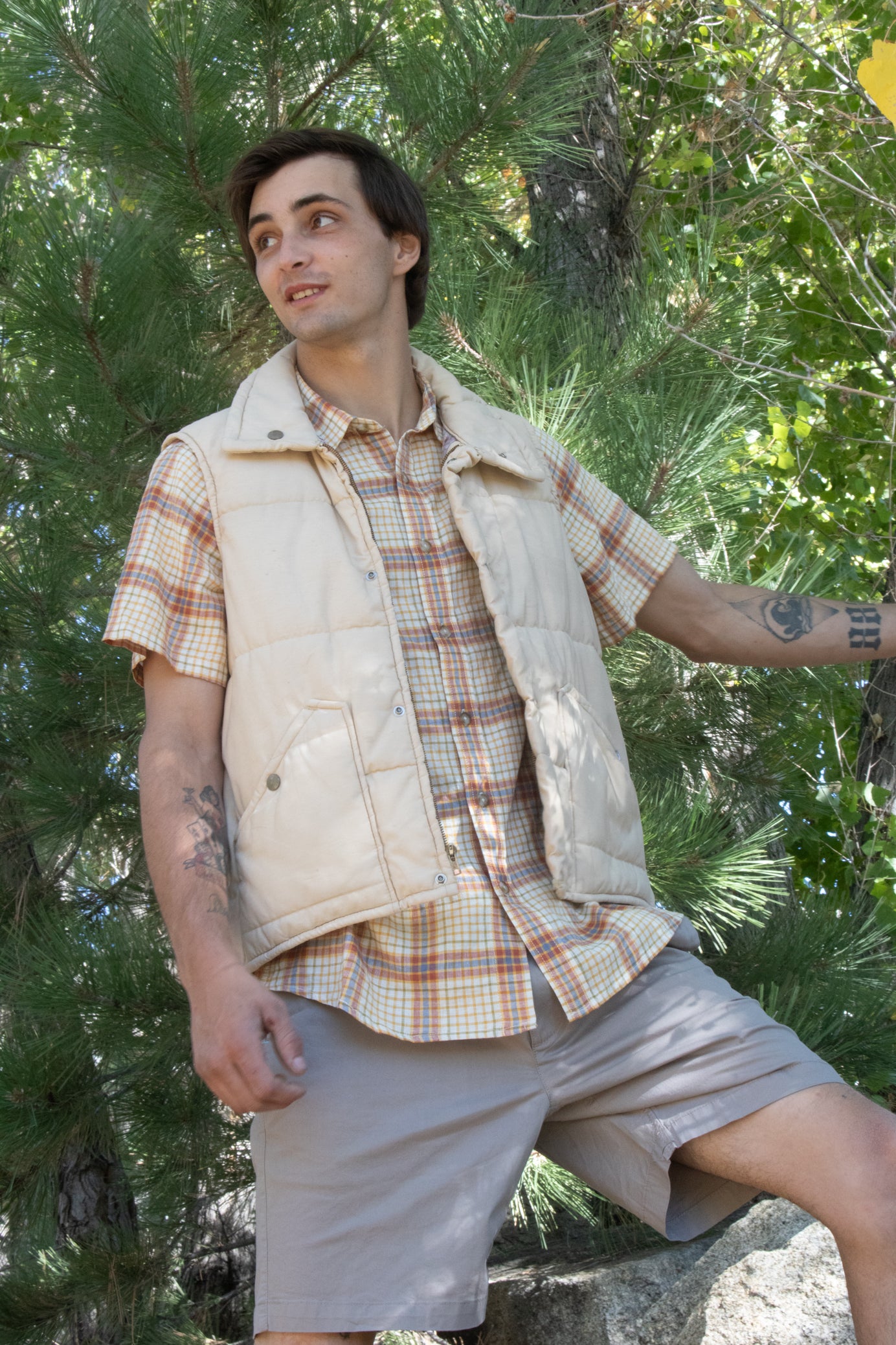 Key Imperial Khaki Winter Vest with Cozy Flannel Lining