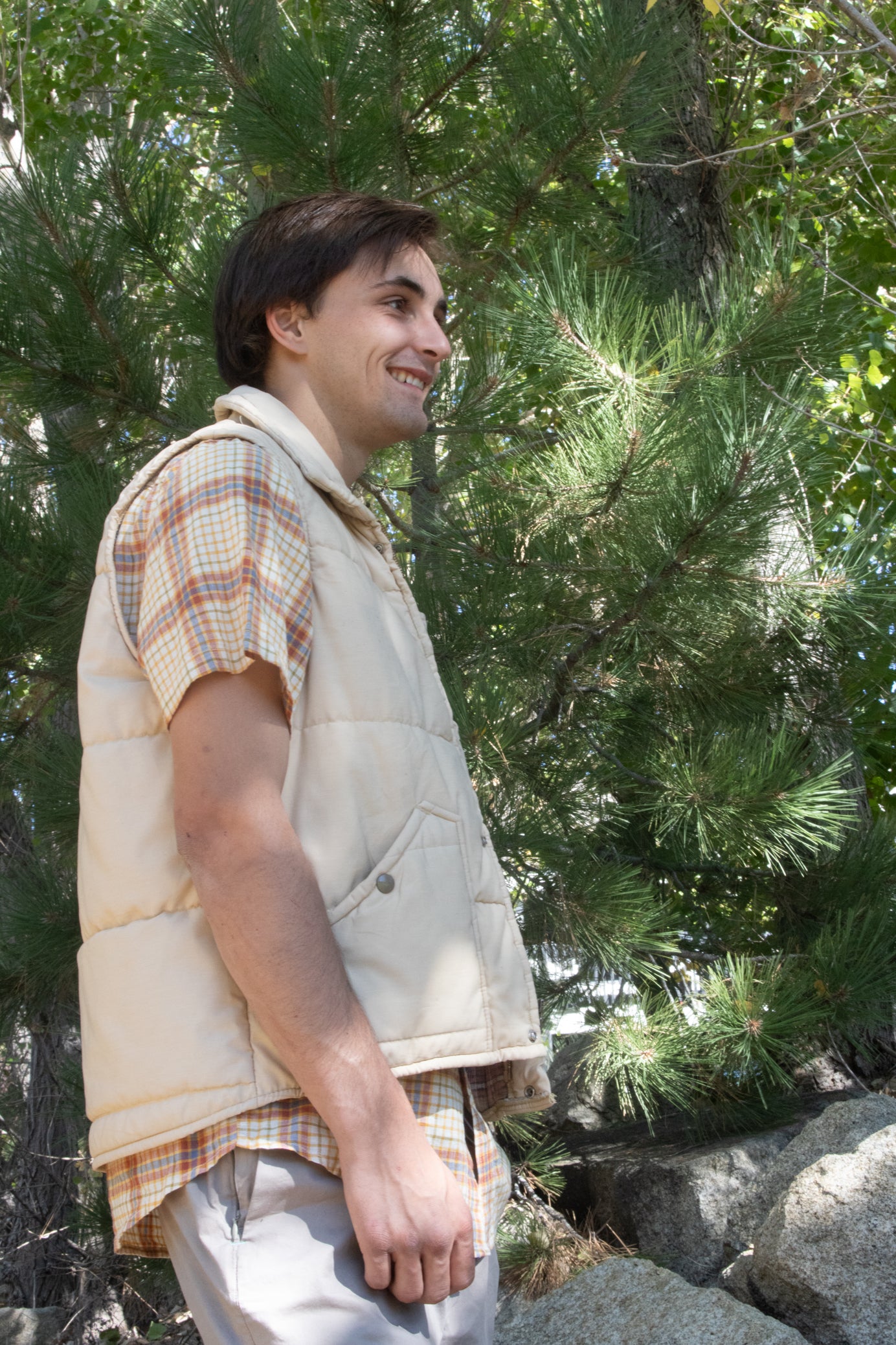 Key Imperial Khaki Winter Vest with Cozy Flannel Lining